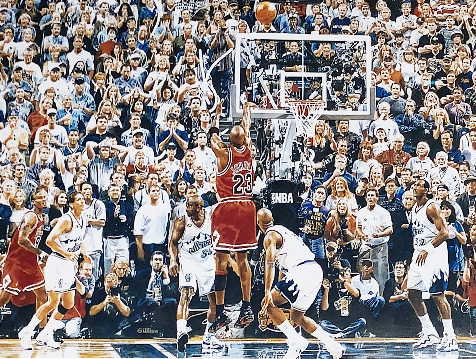 Michael Jordan 23 Chicago Bulls 1998 NBA Finals Authentic