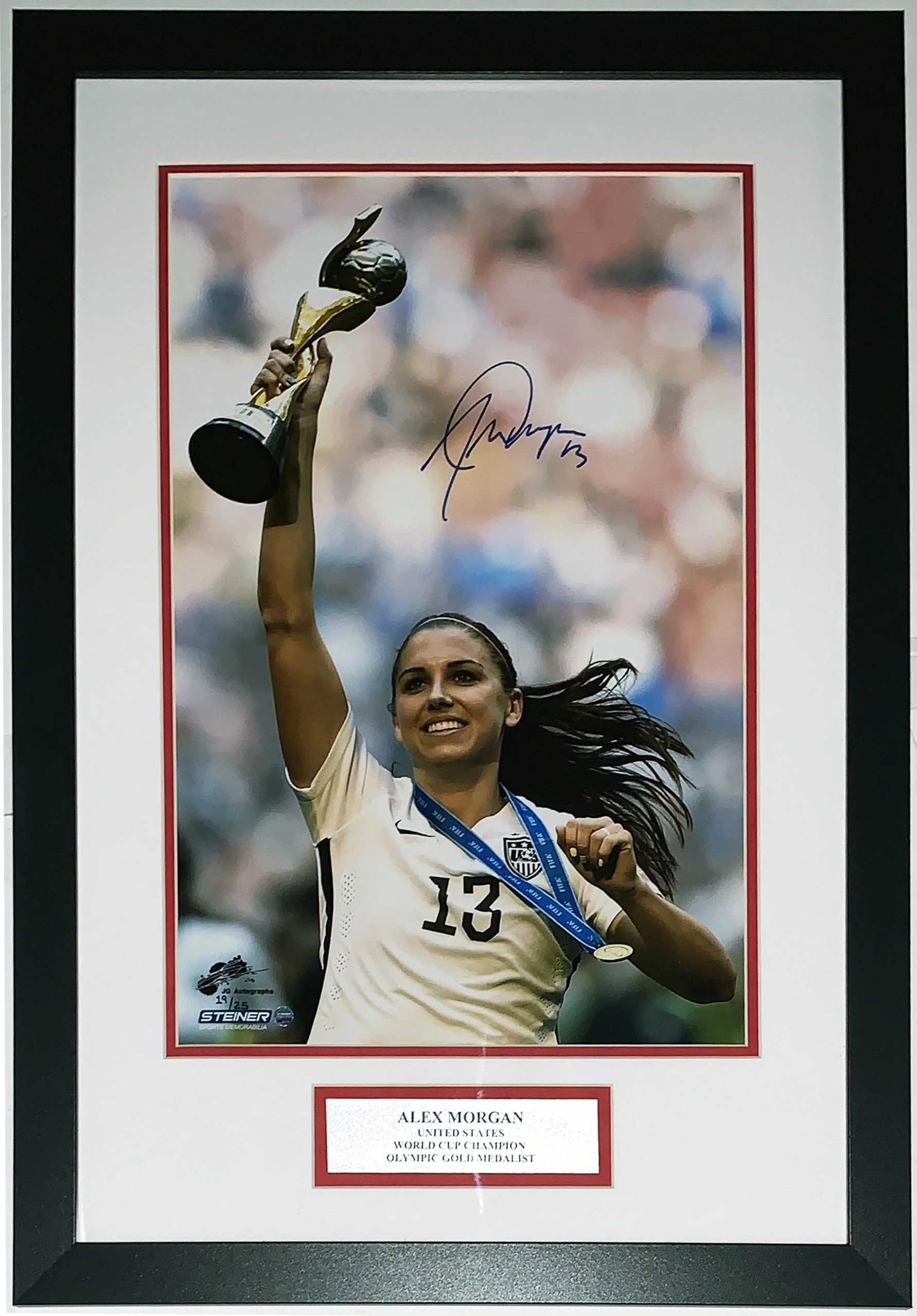 Bleachers Sports Music & Framing — Alex Morgan Signed Team