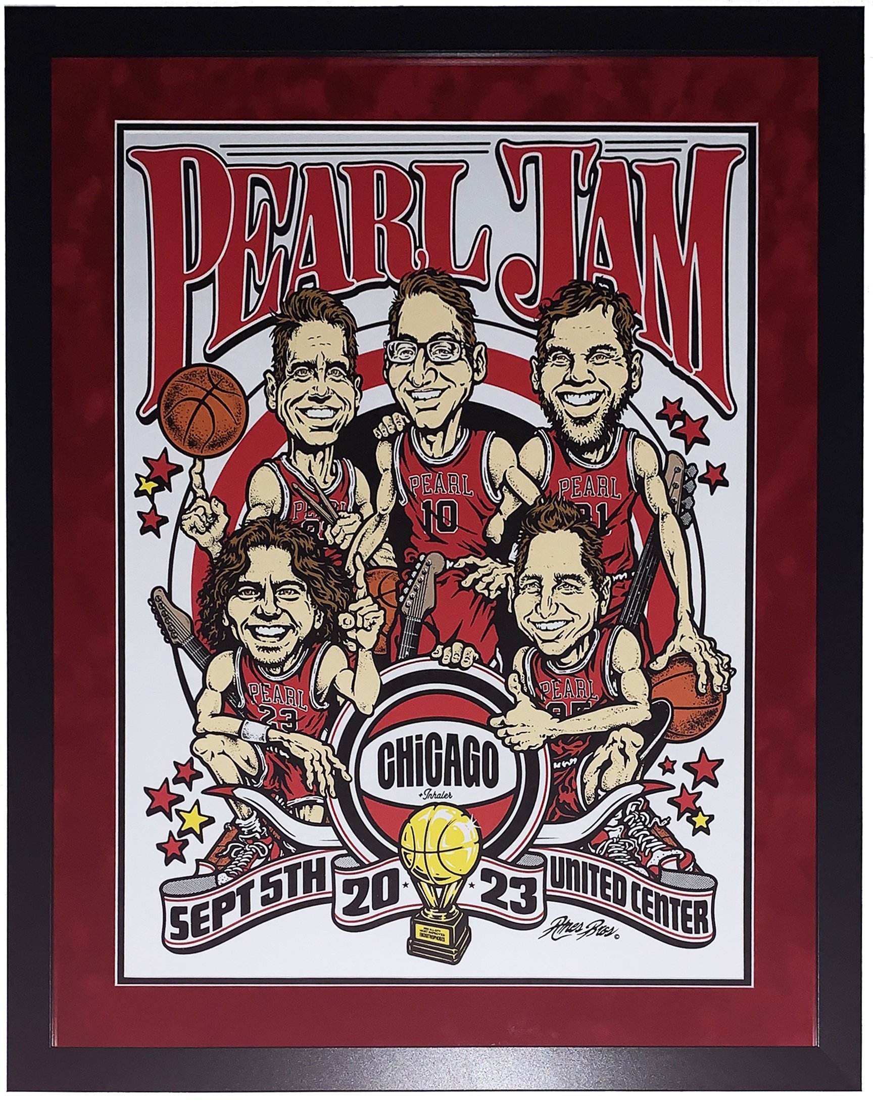 Bleachers Sports Music & Framing — Original Vintage 1992 Pearl Jam ' Choices  ' 42x60 Subway Poster - Professionally Framed