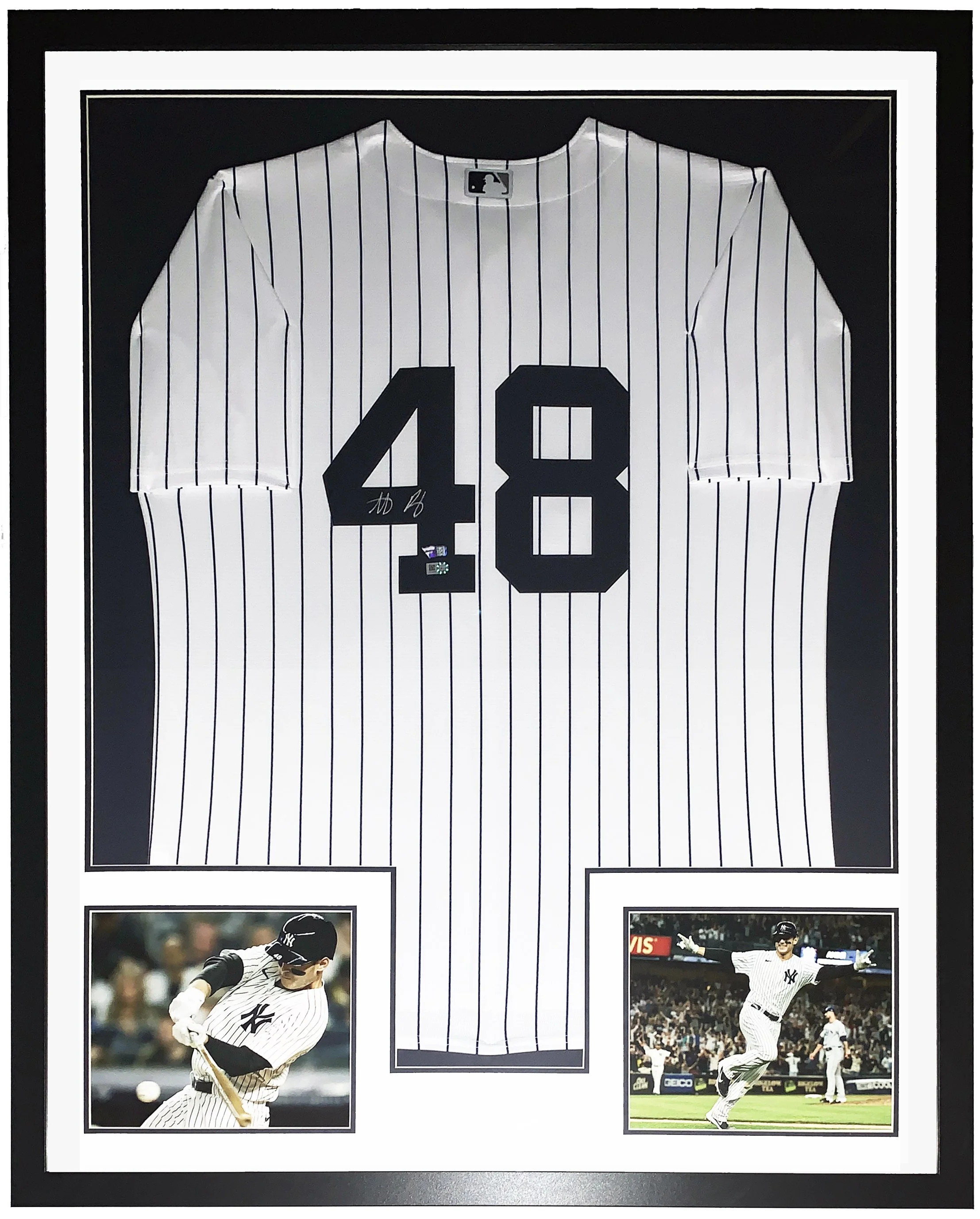 Anthony Rizzo Signed Authentic New York Yankees Jersey - Fanatics and MLB COA Authenticated - Professionally Framed and Home Run Photo 34x42