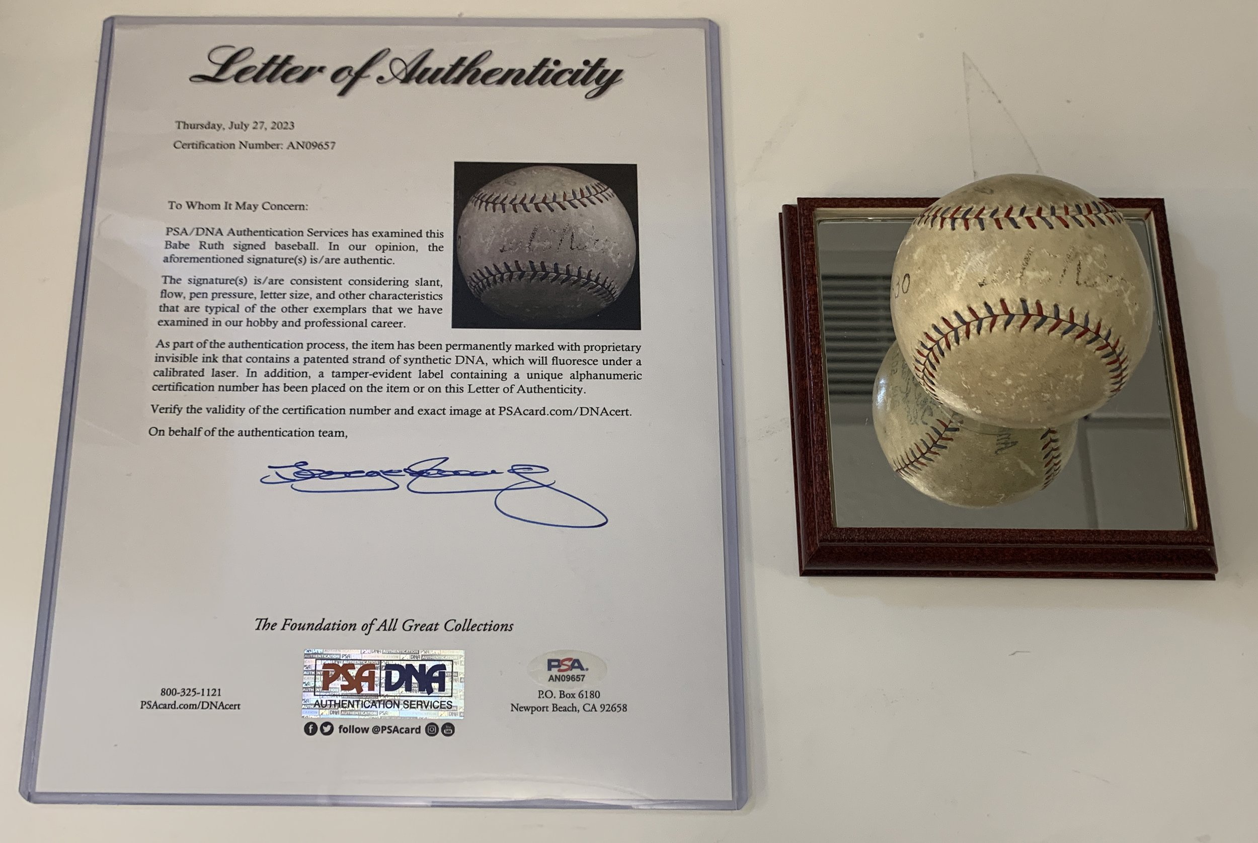 Babe Ruth Signed Official American League Baseball - PSA DNA COA Authenticated