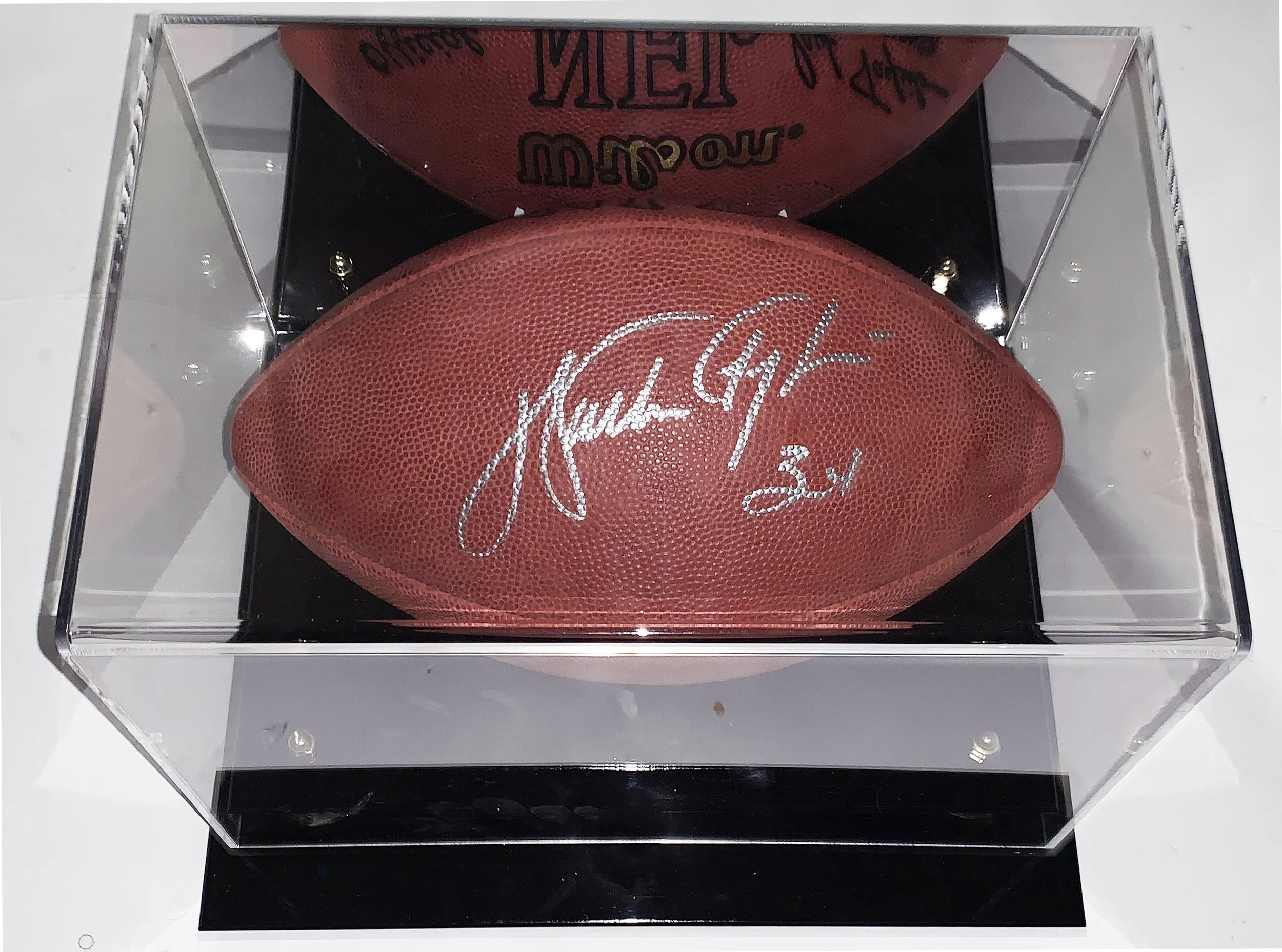 Walter Payton Signed Authentic Wilson Official NFL Football Beckett Authentication Services BAS COA Authenticated - Includes Display Case