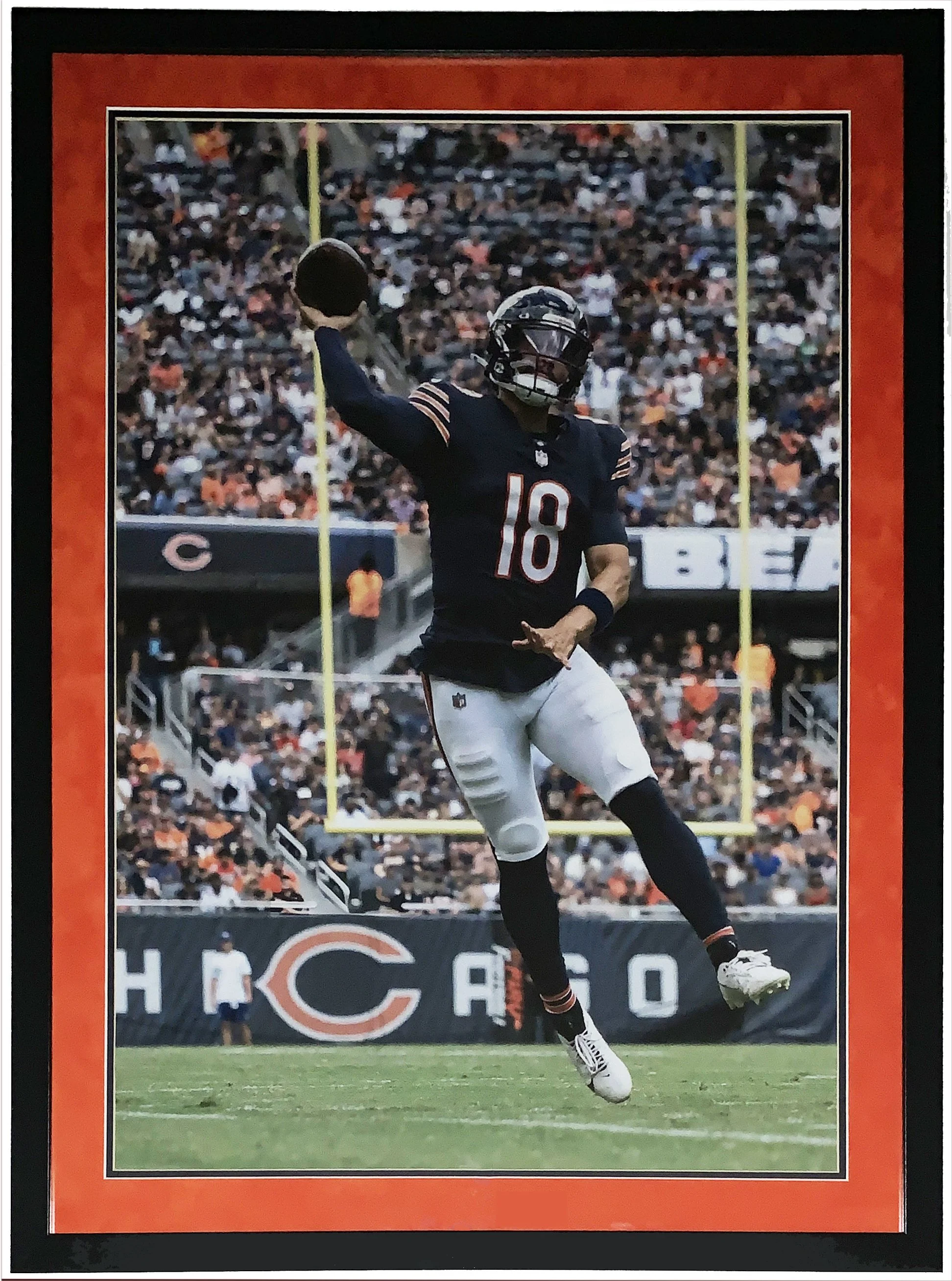 Caleb Williams Chicago Bears Soldier Field Debut 24x36 Photo - Professionally Framed