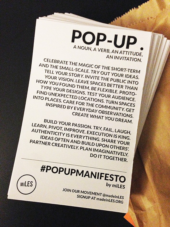 We are co-authors of the MiLES #PopUpManifesto.