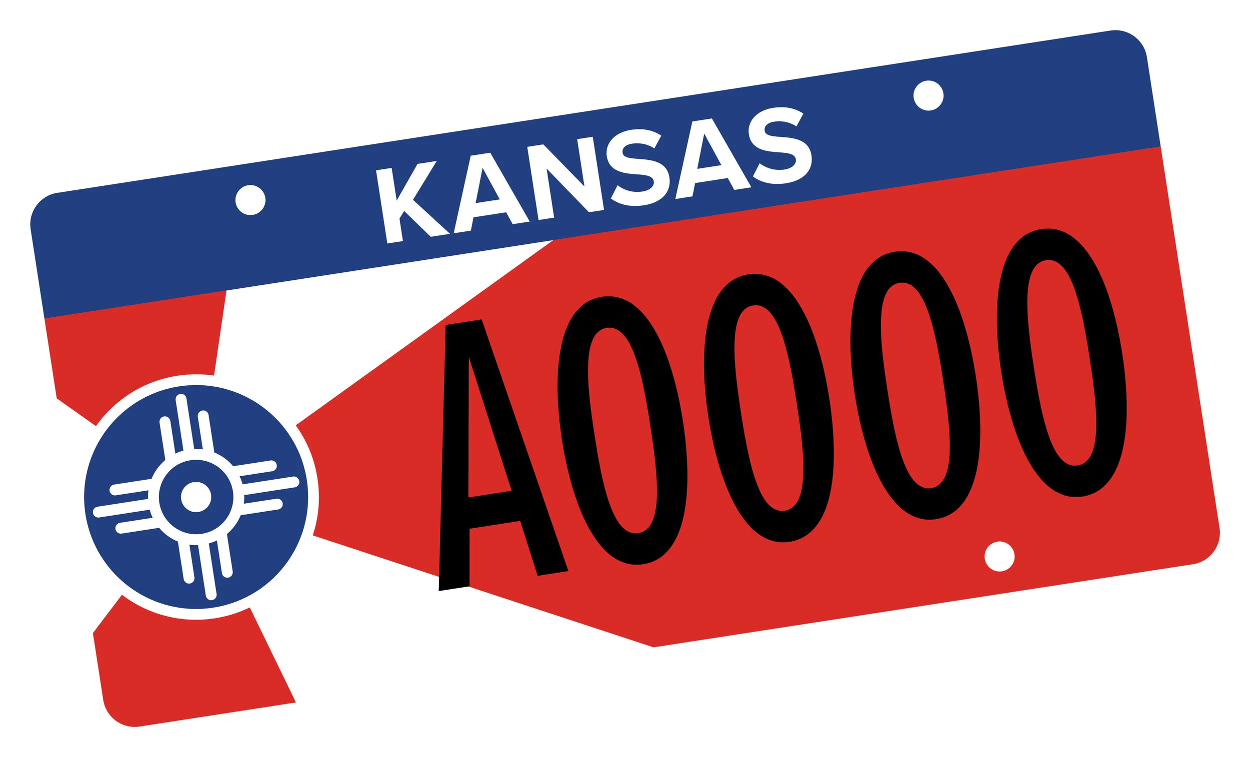 Artwork for the new license plate that will benefit the Wichita Parks Foundation.