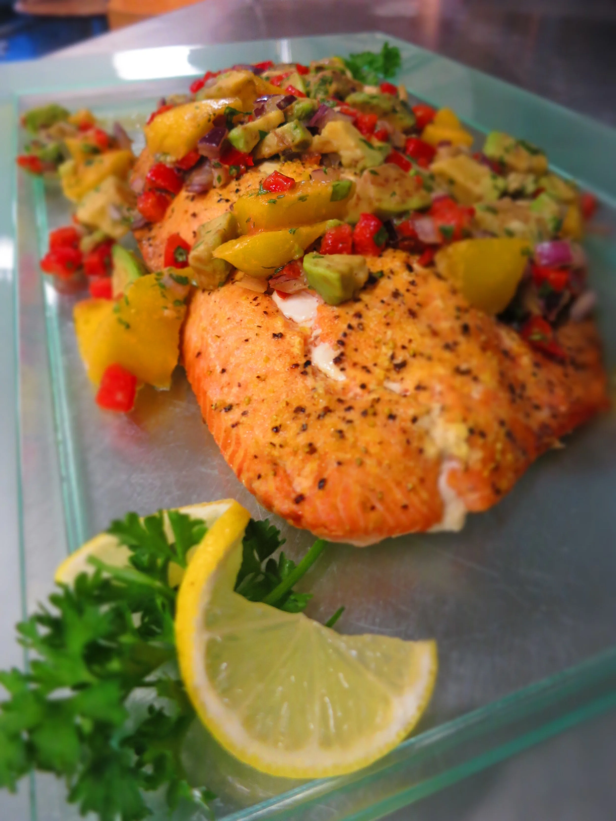 Chilled Salmon with Mango Salsa