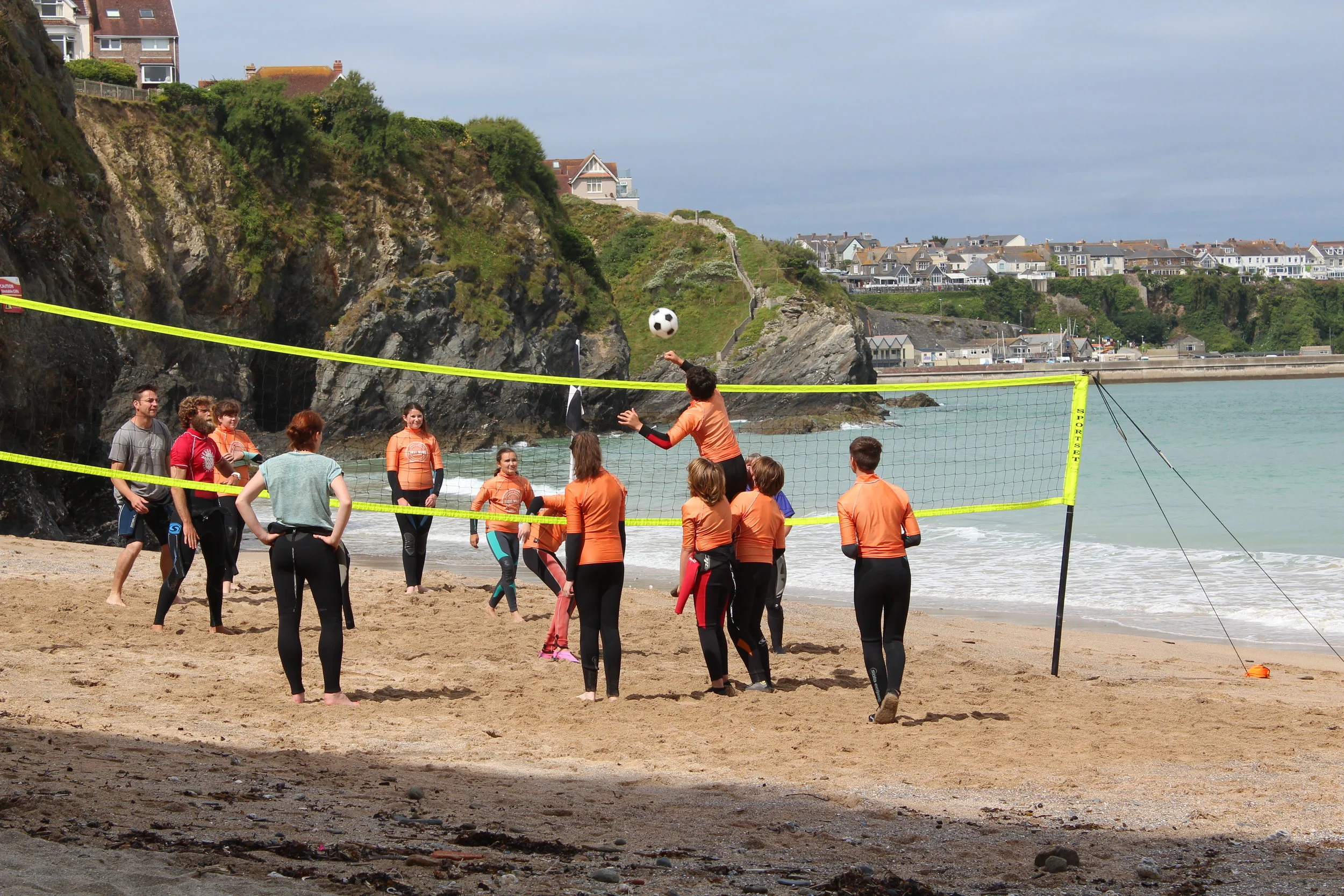 School Trip Beach Based Activities Newquay Cornwall Uk