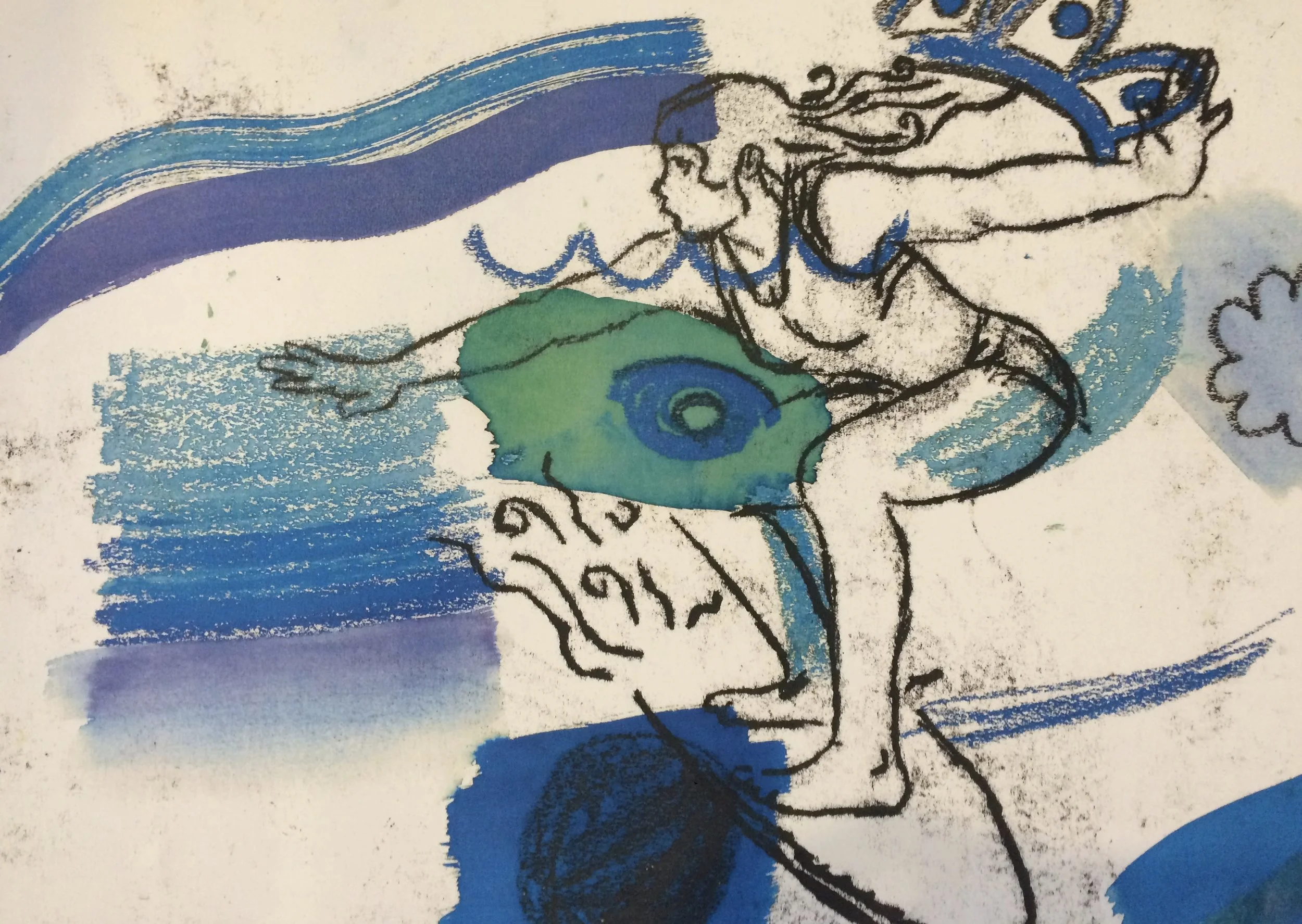 Frottage and Mono Printing created whilst on a First Wave Artventure 