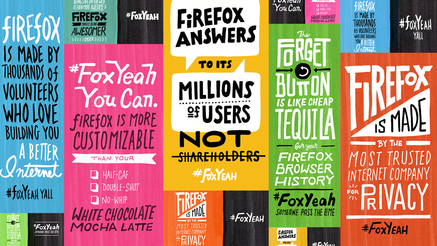 #FoxYeah Campaign Typography // Mozilla Firefox