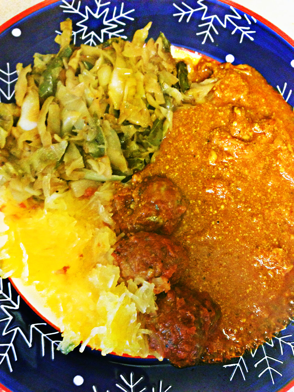 Red Curry. You don't have to eat salad all of the time to eat healthy.