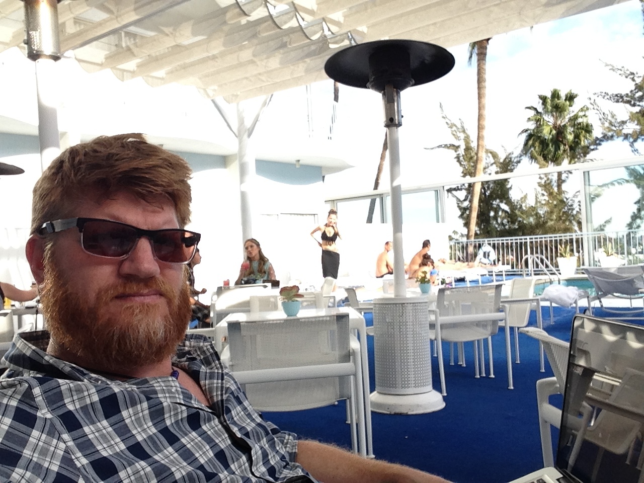 Me pretending to be a Hollywood type.