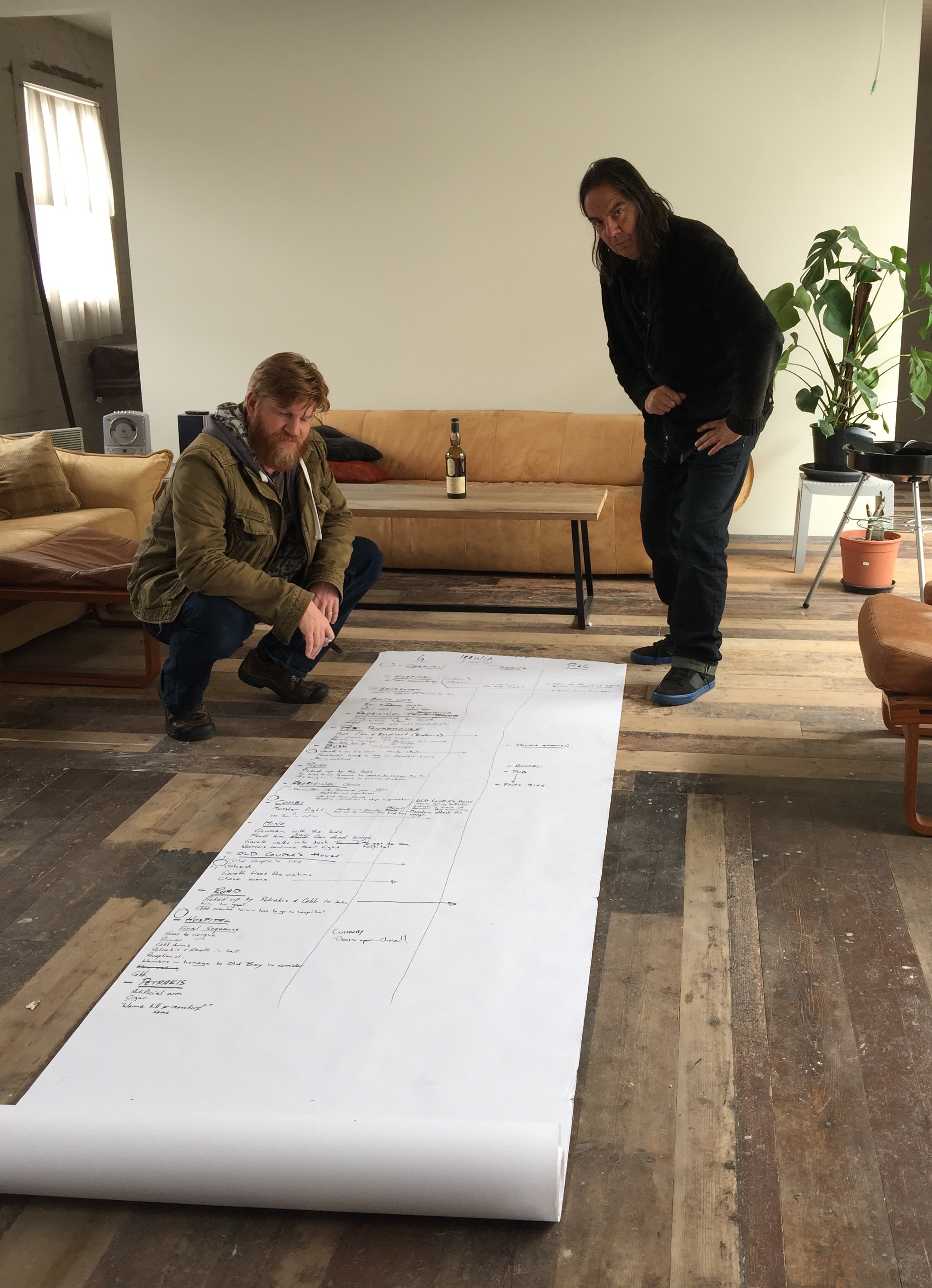 The butcher's paper beat sheet.