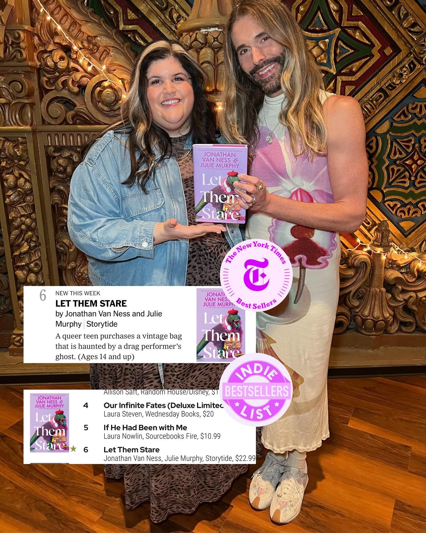 6 is our lucky number!!! NYT and the Indie Bestseller List??? Exsqueeze me?? Thank you, thank you, thank you to everyone who came supported this haunted handbag of a book during release week! I am so, so proud of Jonathan, the Bittersweet team, and a