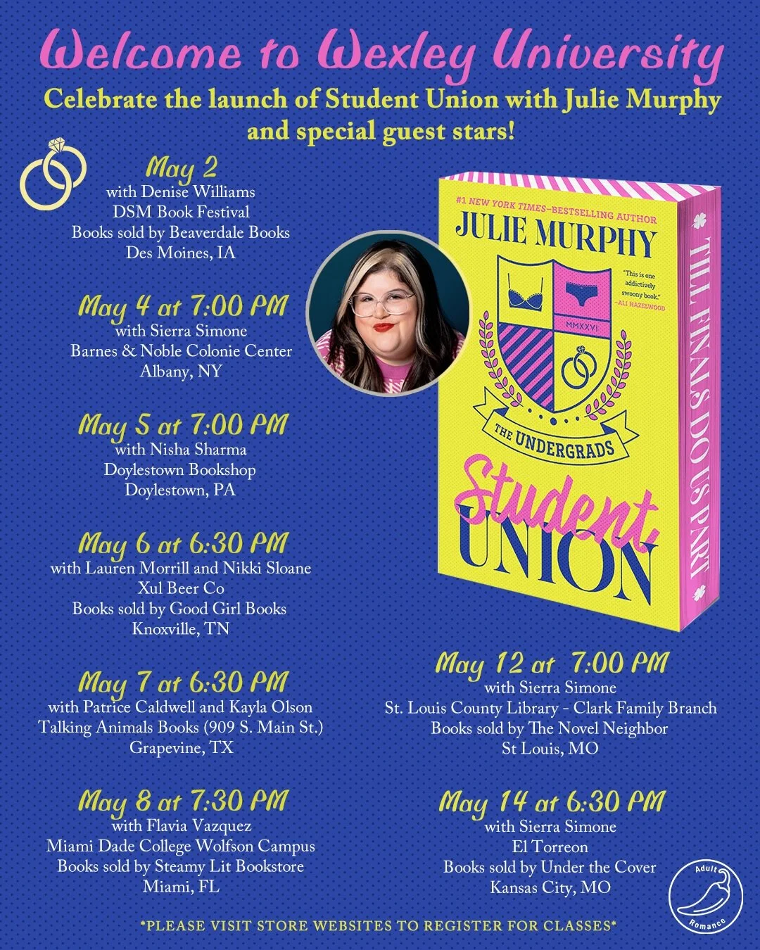 This! May! I&rsquo;m hitting the road to celebrate Student Union! And what better way to welcome Student Union to the world than to chat with some of my favorite people who I would happily share a dorm room with? Keep an eye out for more announcement