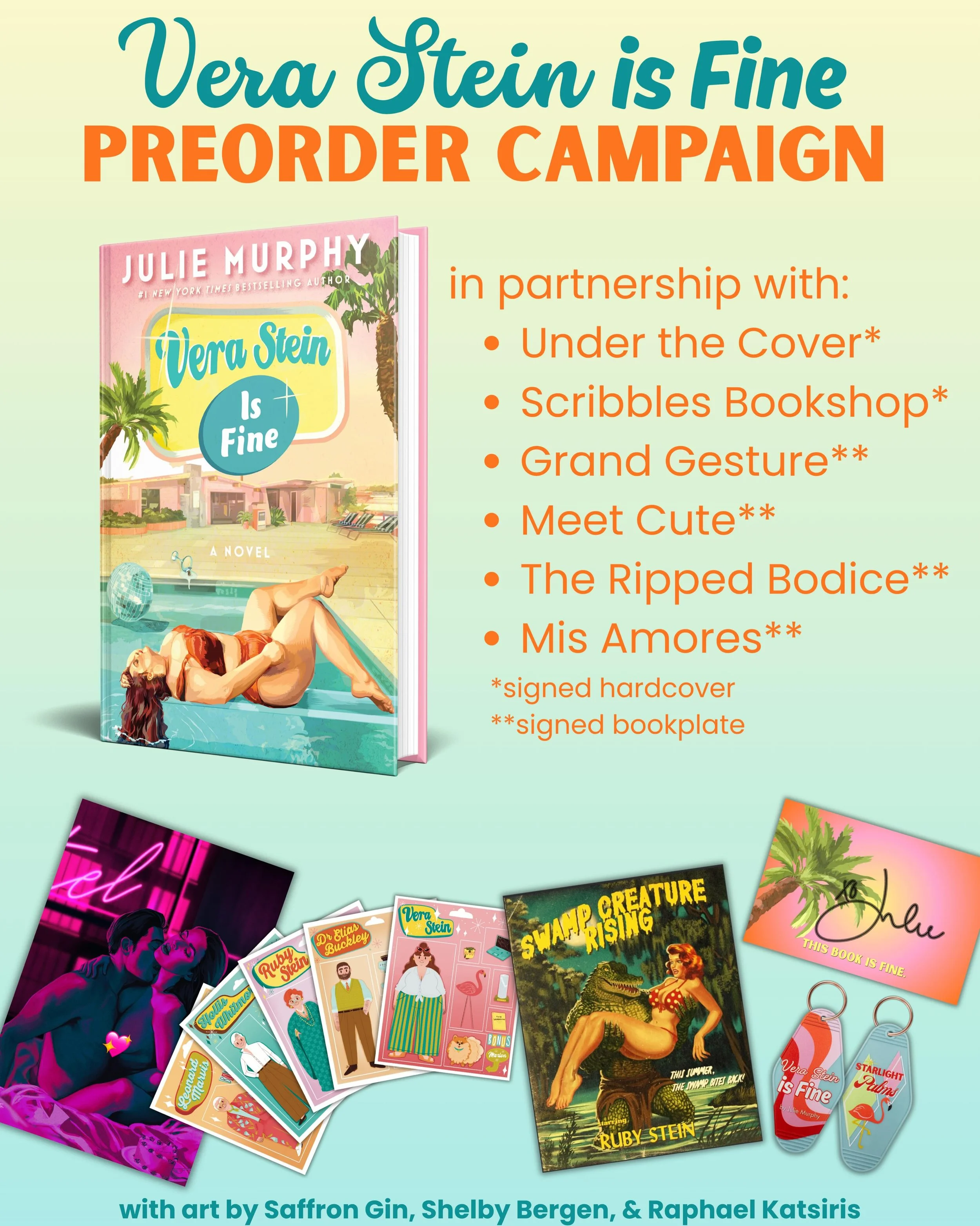 Move in day at Starlight Palms is fast approaching and the Vera Stein is Fine preorder campaign is LIVE! You can choose from SIX indies to preorder from by July 21st to receive the following:

🌴a delicious NSFW vellum overlay by @saffrongin 
🌴 a se