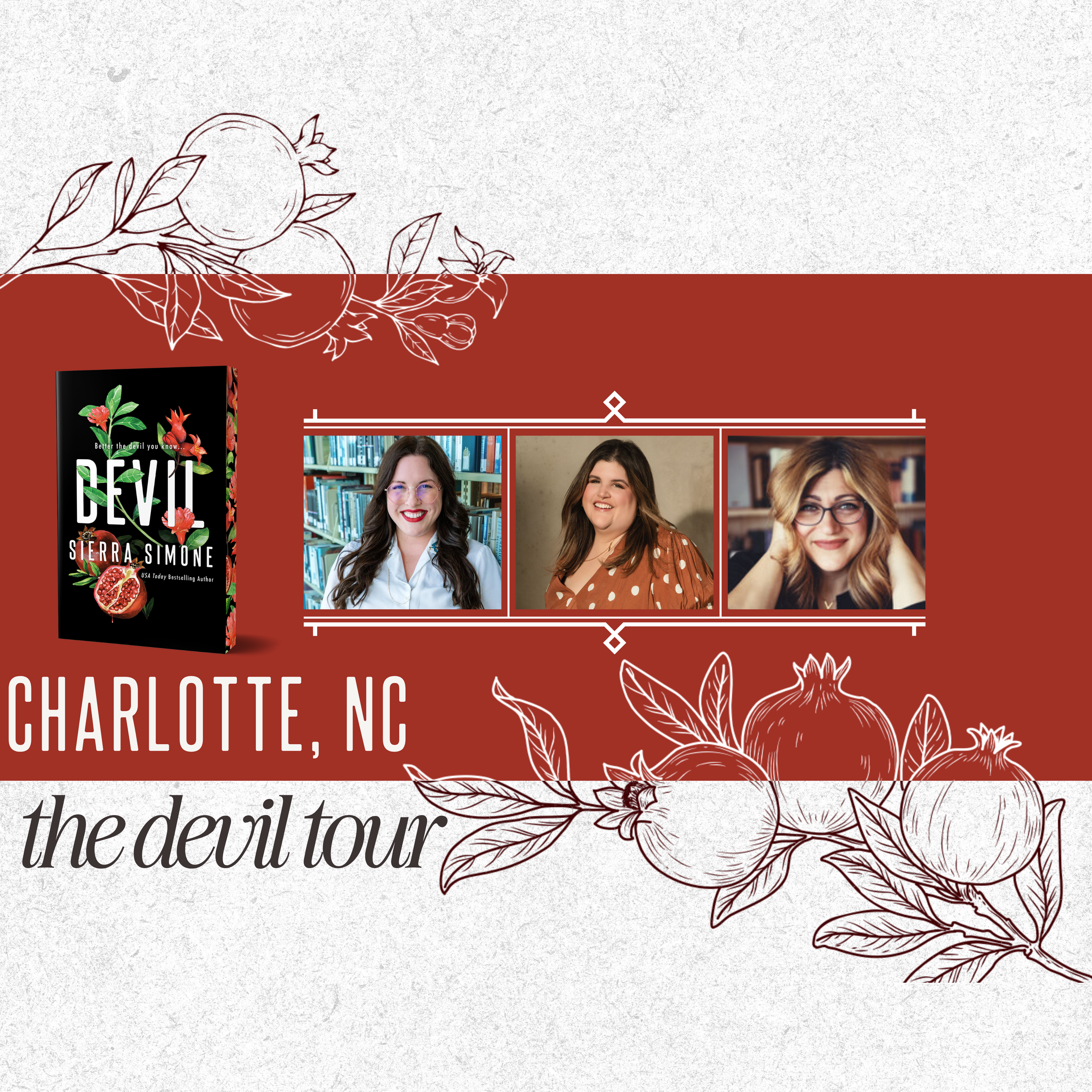 Sierra Simone's DEVIL TOUR: Charlotte, North Carolina with Victoria Wilder and Julie Murphy @ Trope Bookstore