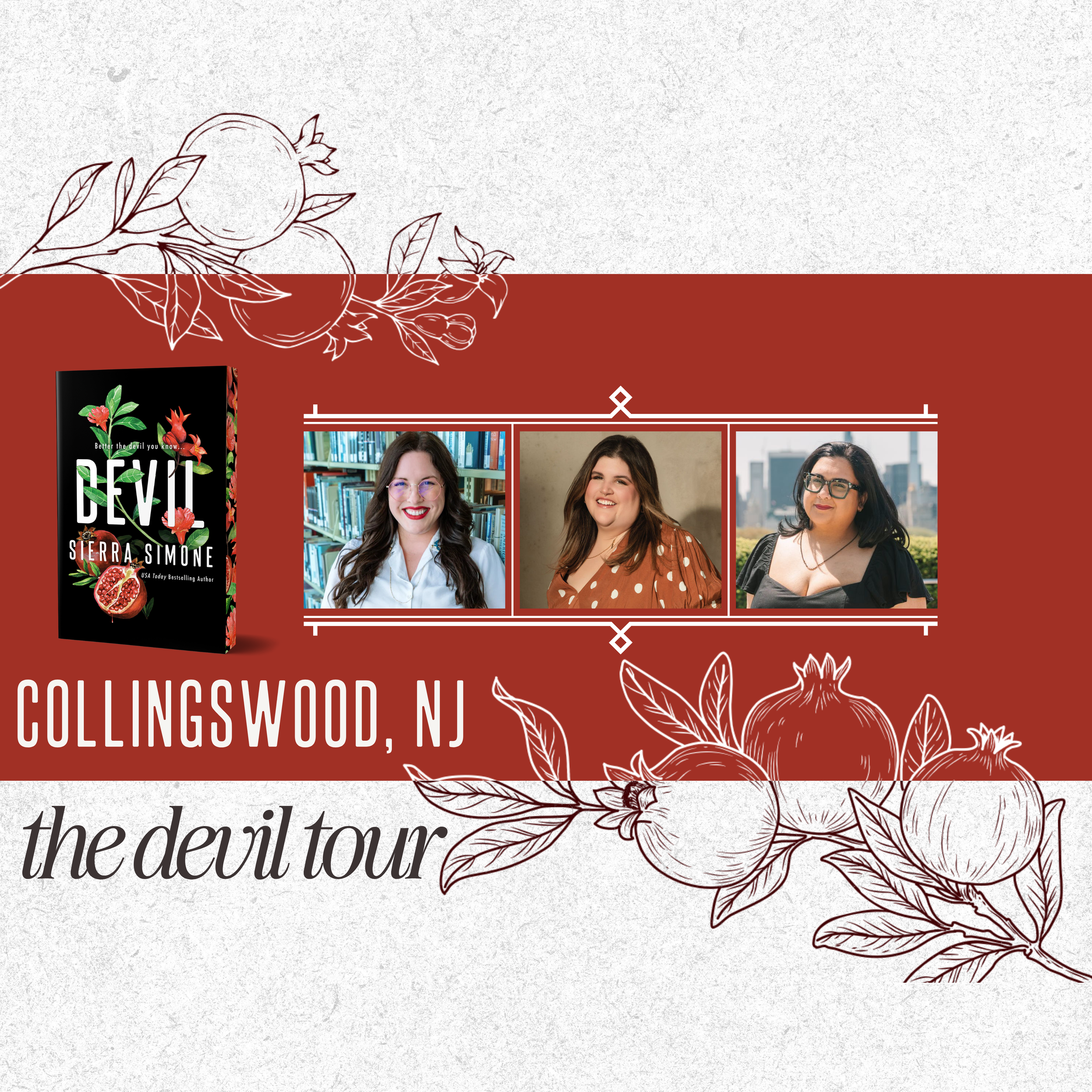 Sierra Simone's DEVIL TOUR: Collingswood, NJ with Nisha Sharma and Julie Murphy @ Kiss and Tale Bookshop