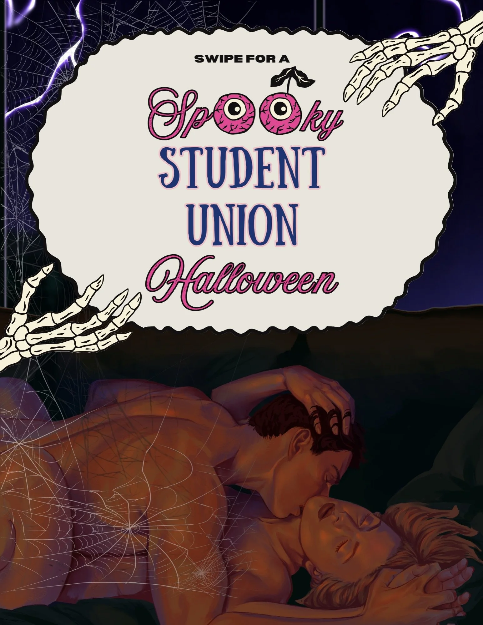Let&rsquo;s get weird this Halloween! 👻🎃

Spend Halloween with your favorite college students, Clover and Bennett, now available in KU/Kindle+

And yes, Bennett very much enjoyed Clover in a bald cap.

Art by @saffrongin 

#studentunionjuliemurphy 