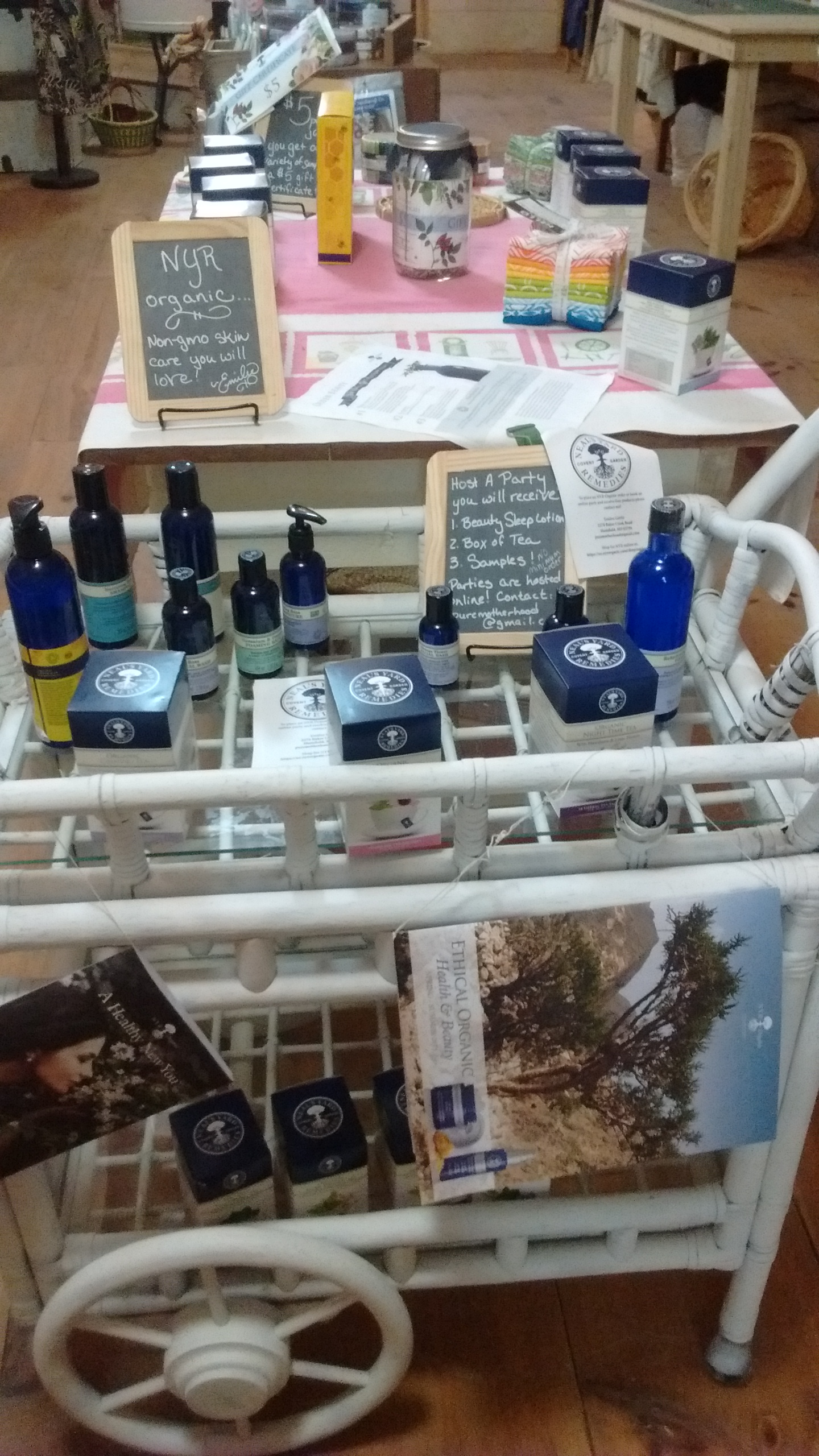 Teas and lotions. 