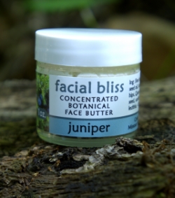 Facial Bliss - concentrated botanical face butter, juniper scent. 1 oz. - $15. 2 oz. - $25.