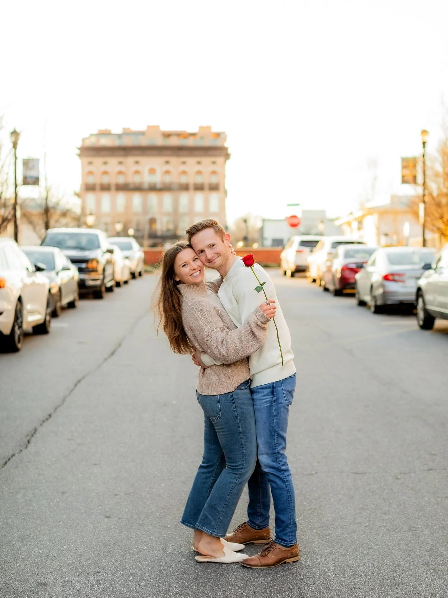Madi &amp; Tanner were an absolute dream to work with! I love that they chose to do their engagement session in an urban location - architecture provides so many fun options when shooting!