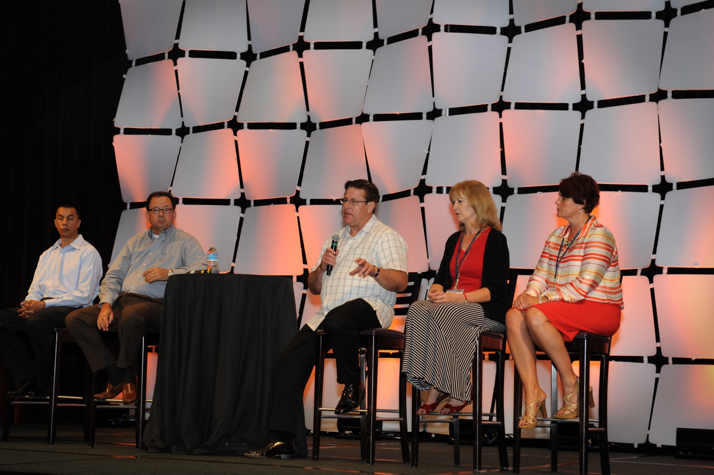 Our teams heard from our GE PGS (Power Generation Services) customer panel during the general session on our final day of the conference. Pictured from left to right: Ravi Kanhai, Kevin Lagasse, James Kaveney, Cindy Breitkreuz and Kim Hill.