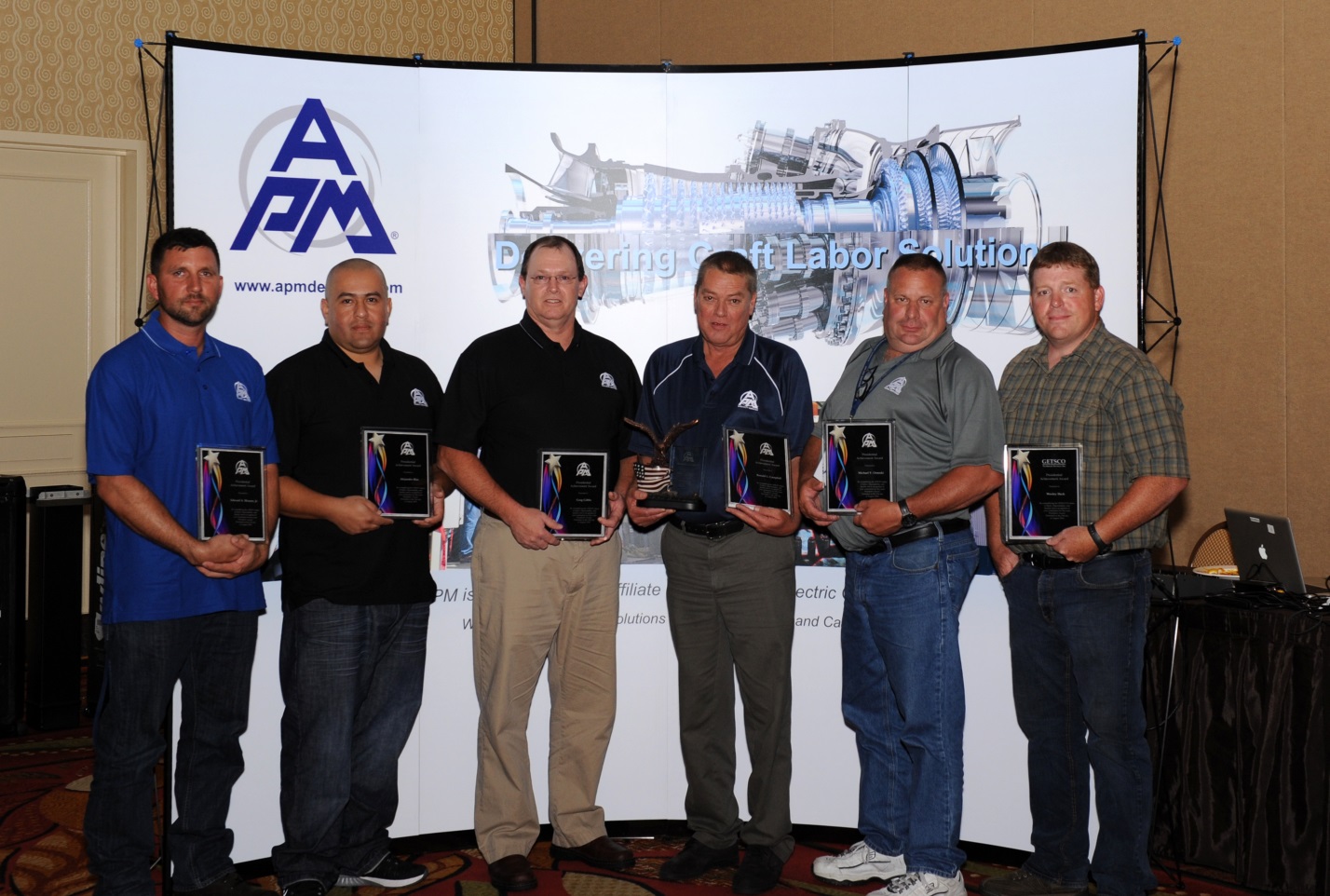 We are proud of all of the nominees for this year’s APM Presidential Award and extend special congratulations to the winner, Ronald Campbell. Pictured from left to right: Edward Menees, Alejandro Blas, Greg Gibbs, Ronald Campbell, Michael Ornoski and Wesley Heck.