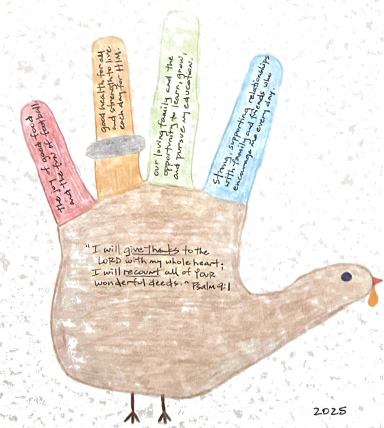 Reflections ... Thanksgiving Turkey Hand