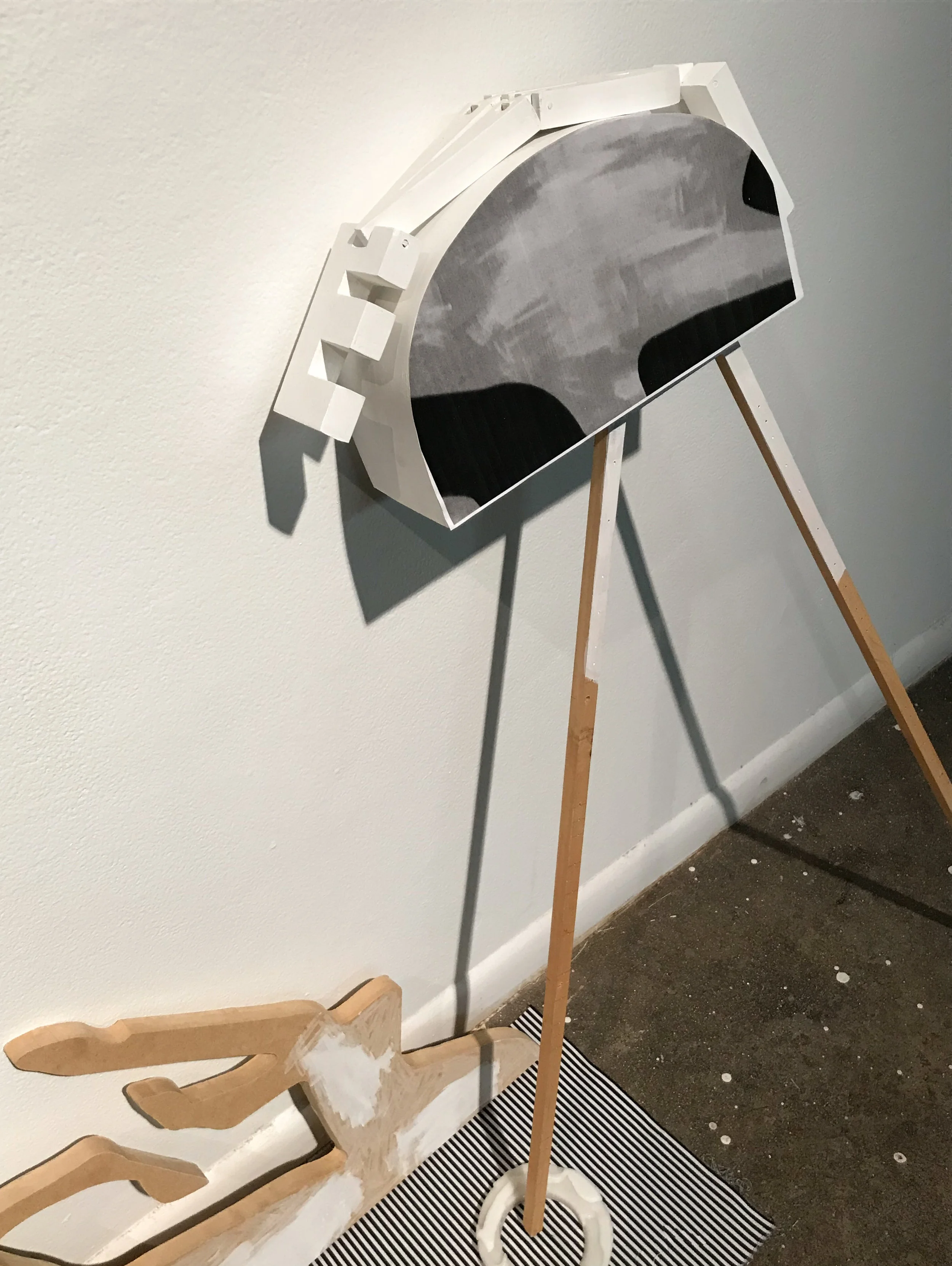 ILLUSORY PATTERNS: HAVING, HOLDING, GRAVITY, 2017 mixed media installation A Thing Added , group exhibition, 500X Gallery