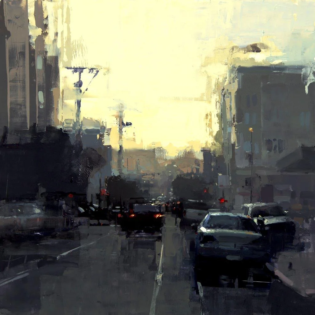 Mission Sunset - 12 x 12 inches - Oil on Panel - 2/2015