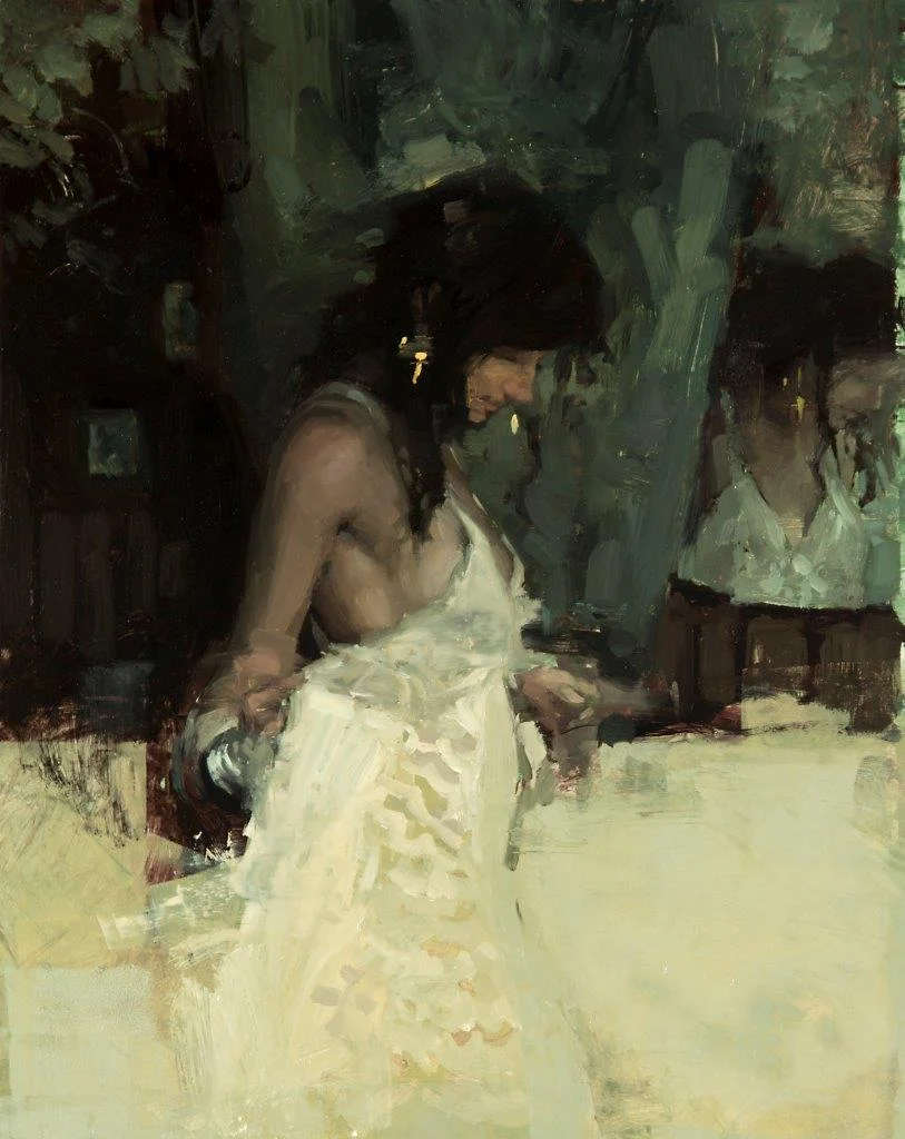 Note in Pale Yellow - 12 x 9 inches - Oil on Panel - 12/2014