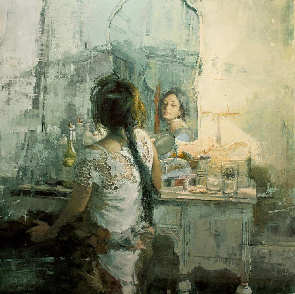 The White Vanity - 48 x 48 inches - Oil on Panel - 9/2011