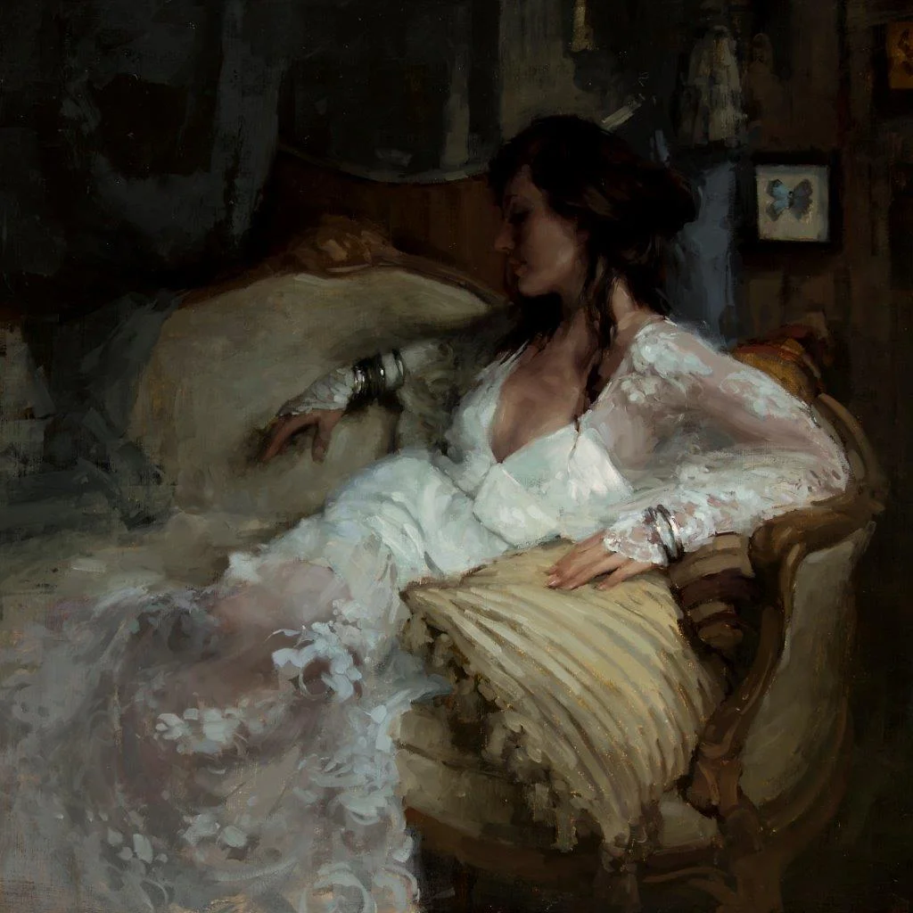 White Lace - 24 x 24 inches - Oil on Panel - 11/2014