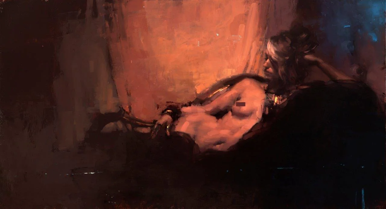 Evening's Red Repose - 13 x 24 inches - Oil on Panel - 2/2015