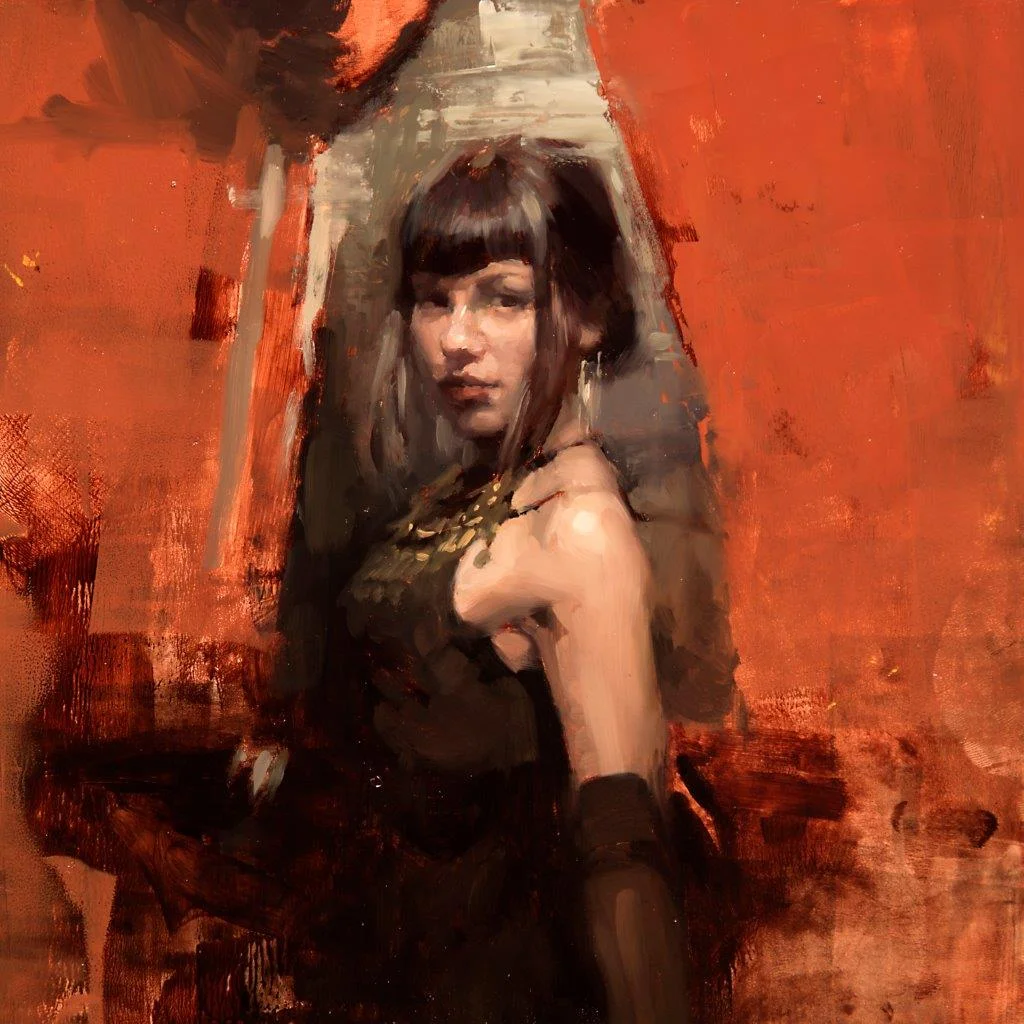 Amanda, Color Study no. 2 - 8 x 8 inches - Oil on Panel - 11/2014