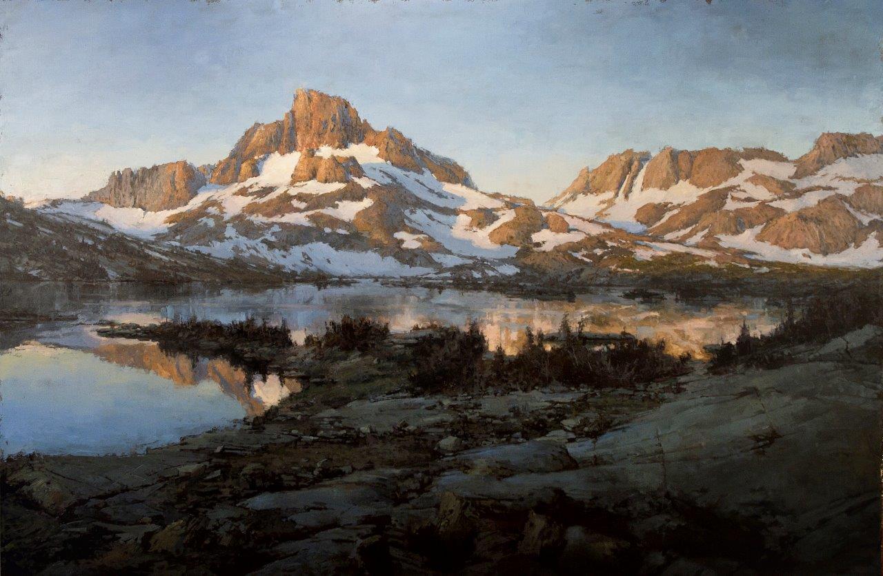 Morning at Thousand Islands Lake - 48 x 73 inches - Oil on Panel - 8/2011