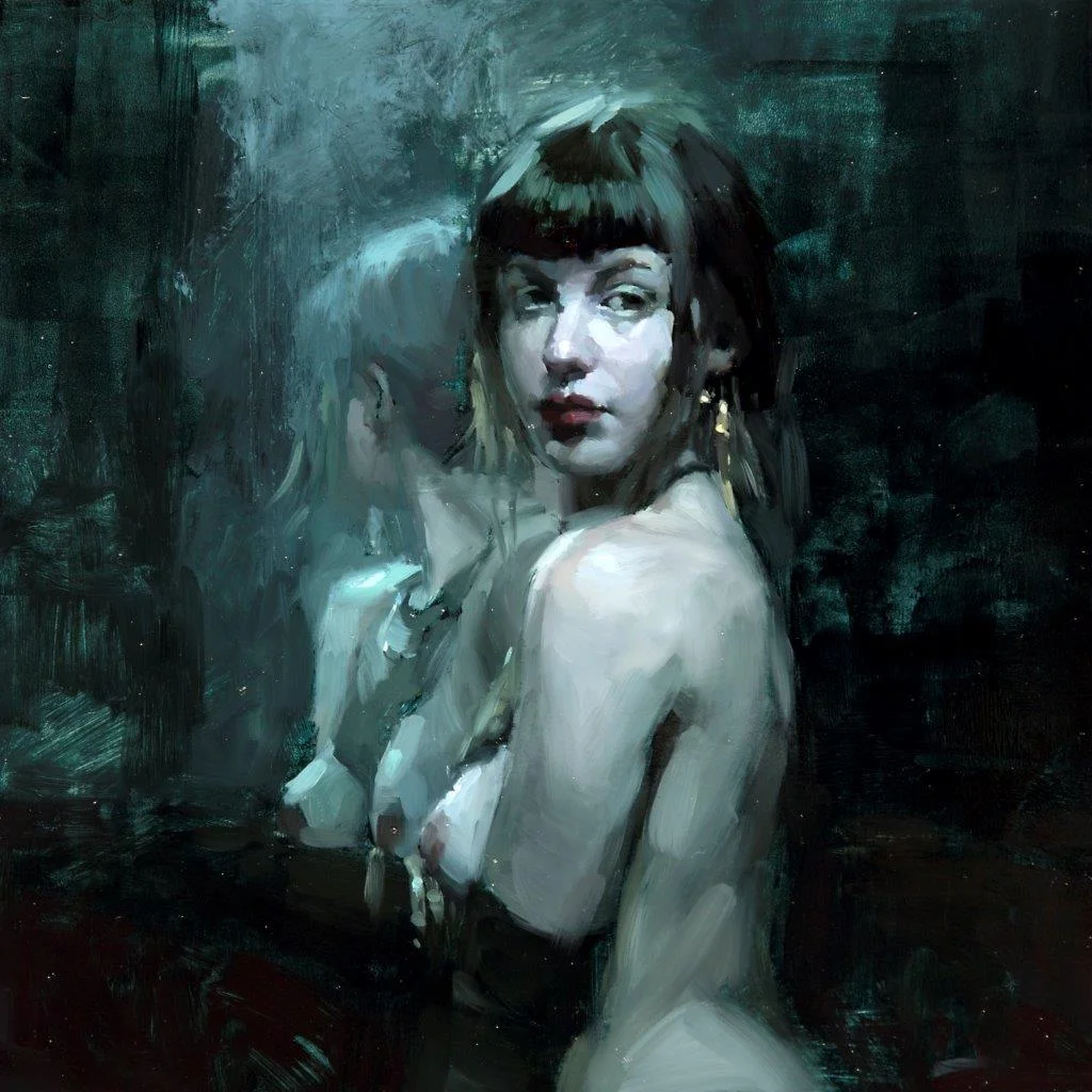Amanda, Color Study no. 1 - 8 x 8 inches - Oil on Panel - 11/2014