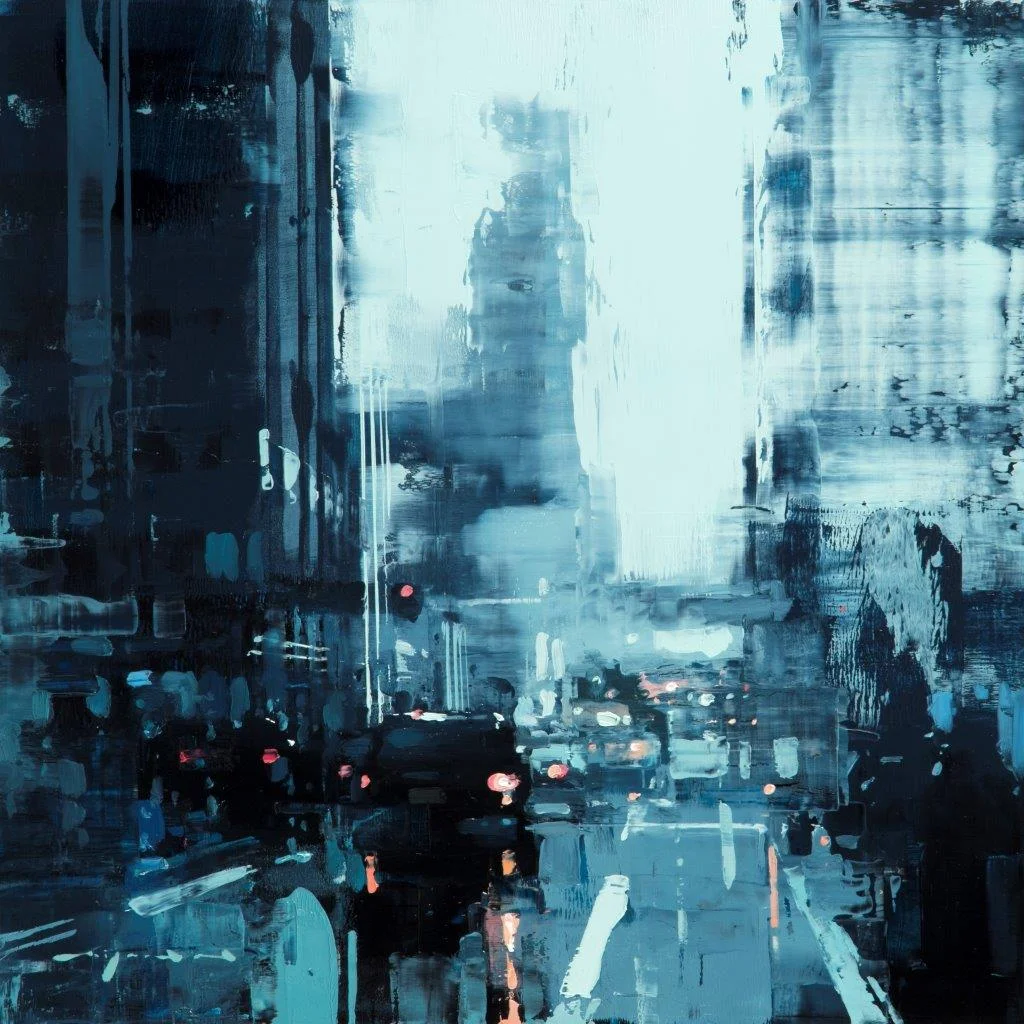 The Downtown Storm - 12 x 12 inches - Oil on Panel - Mar-17