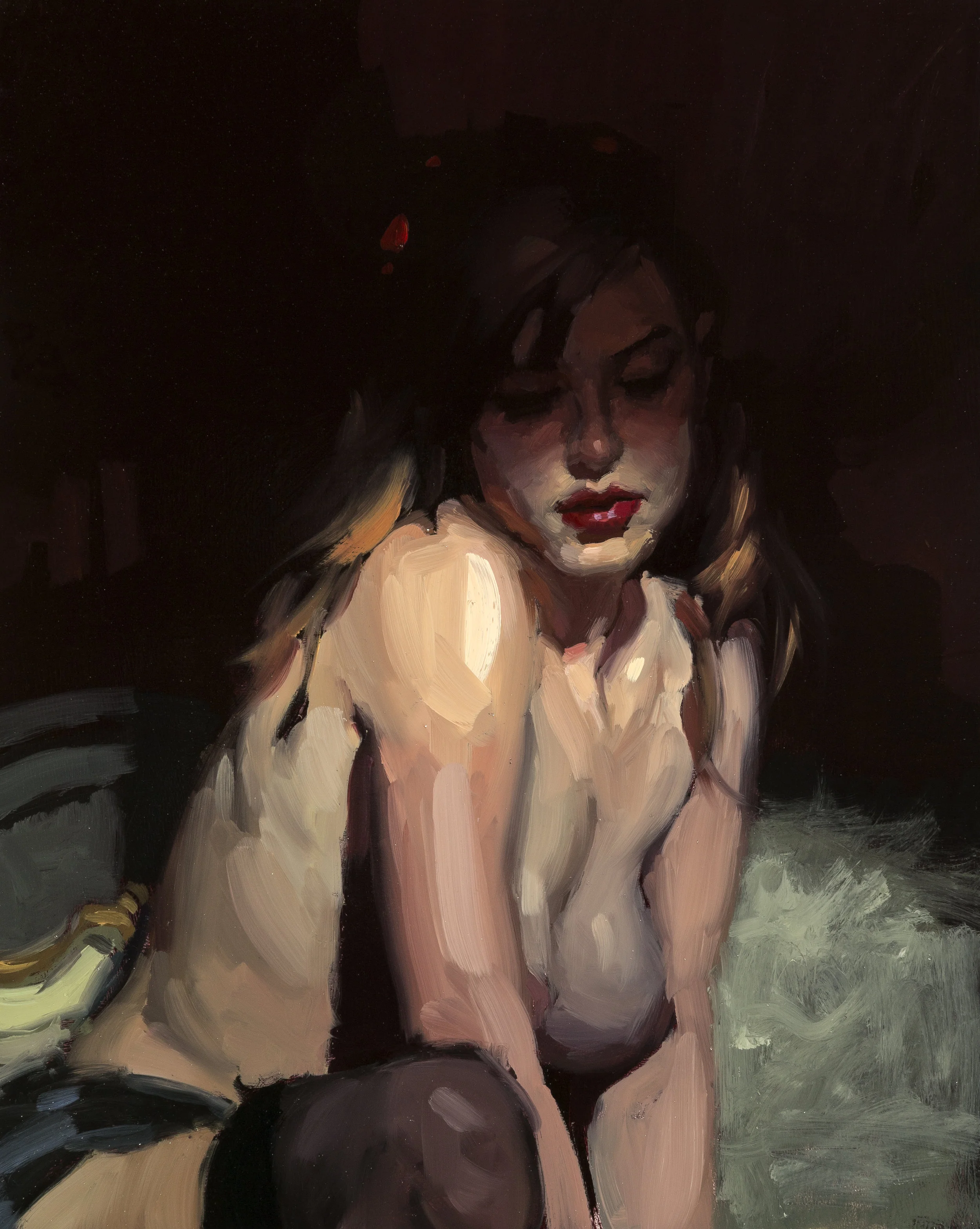 Tonal Study, Amanda - 8 x 10 inches - Oil on Panel - Jun-15