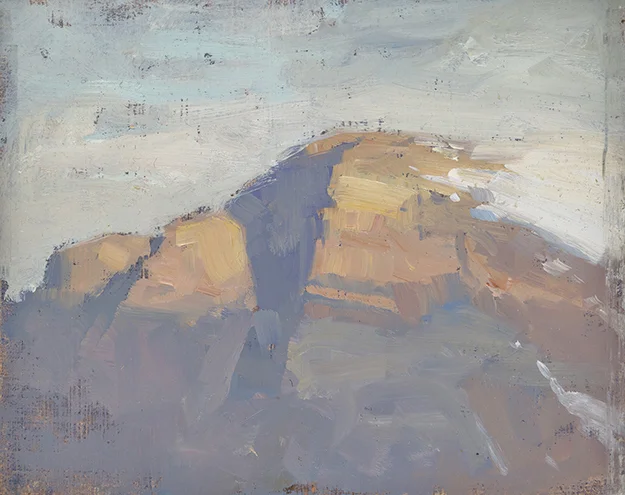 "Alpenglow, Switzerland (Plein Air)" - 4 x 5 in. - Oil on Panel