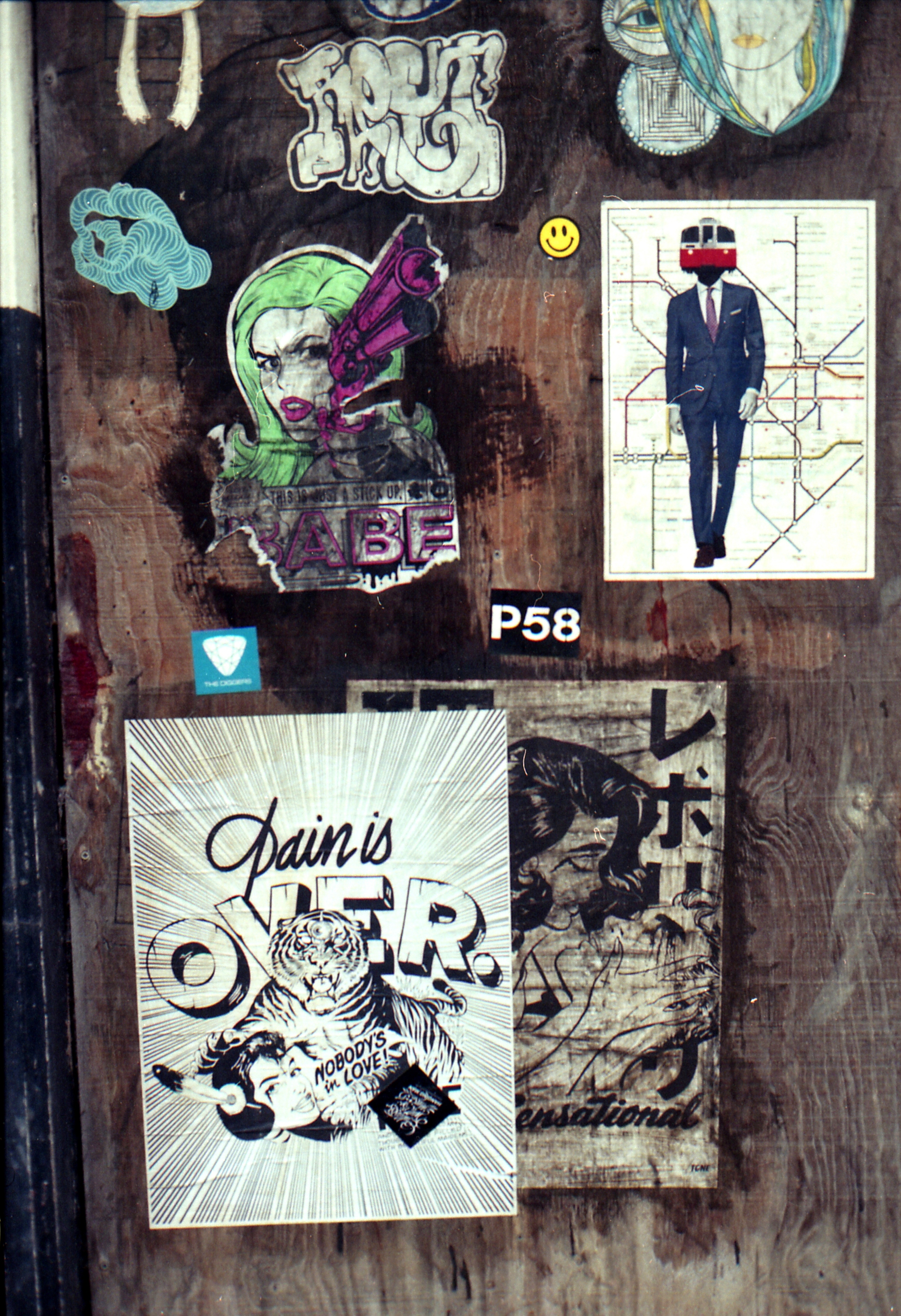 75/366 - This door near work changes day to day but the pain is over poster particularly caught my eye