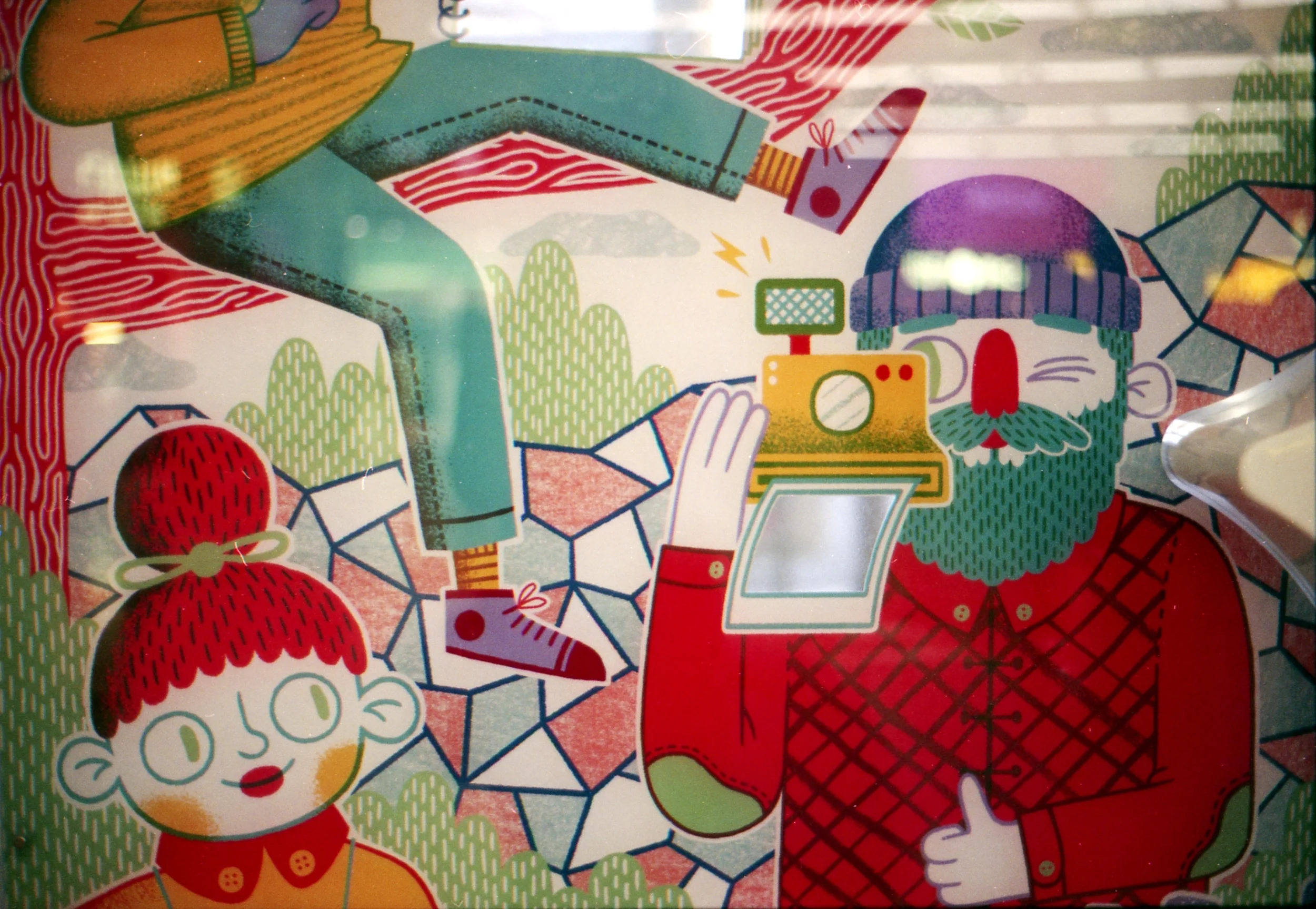 83/366 - This is part of a new Leeds sign/sculpture in the train station, I liked seeing a polaroid camera :)
