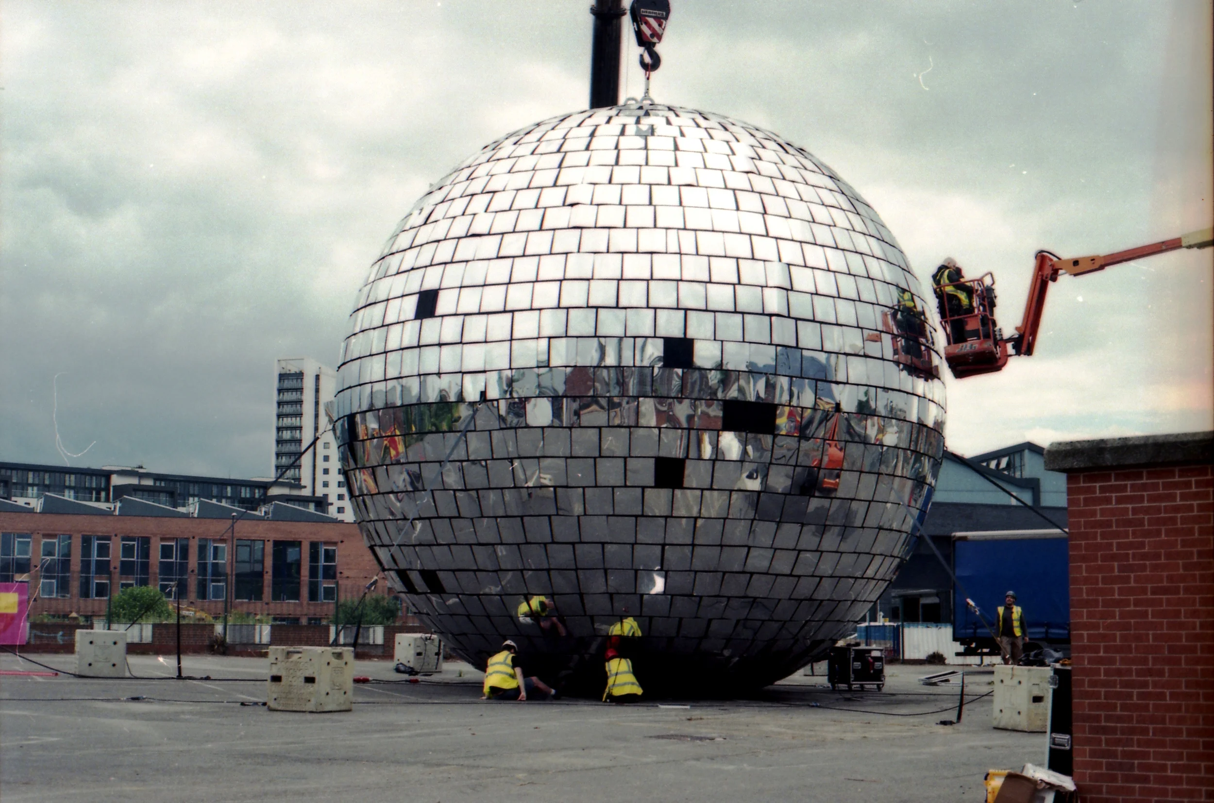 182/366 - Ever wondered how big the worlds biggest disco ball is... well here you go. Its pretty big ha. Shame the weather was so grey though.