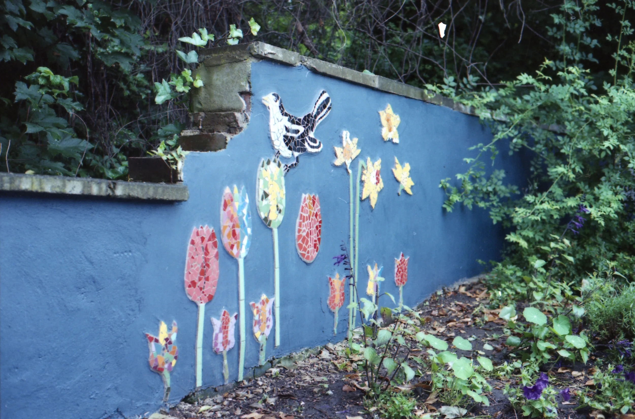 192/366 - A lovely new mosaic in Kirkstall. I really love the shade of blue.