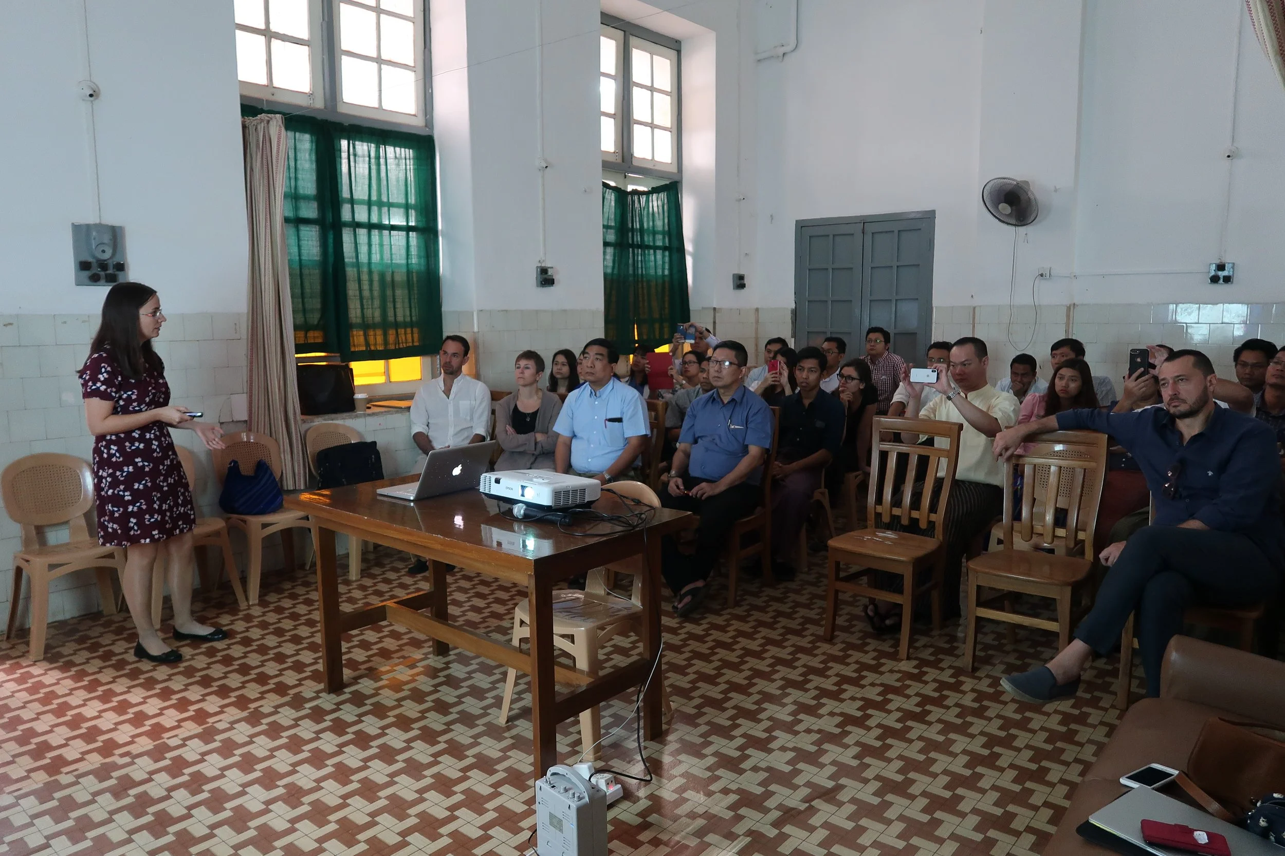 Theoretical lectures prior to surgery at Neurosurgical department, University 1, Yangon