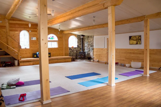 Click here for a Google Streetview 360 of the Yoga Space, complete with wood stove