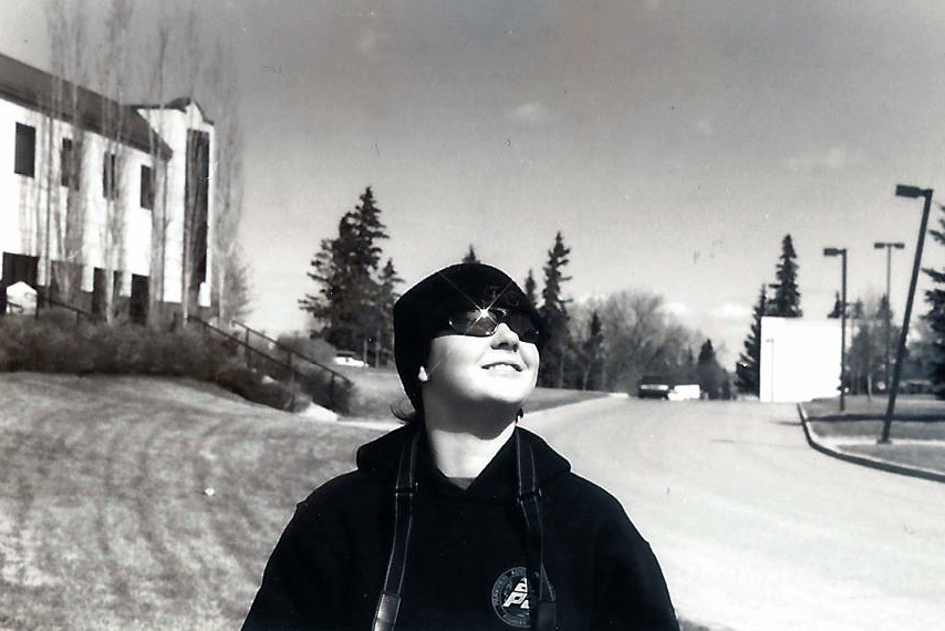 No idea who took this either, but it was definitely towards the end of high school since I have my grad hoodie on. Probably Kathleen or Jess.