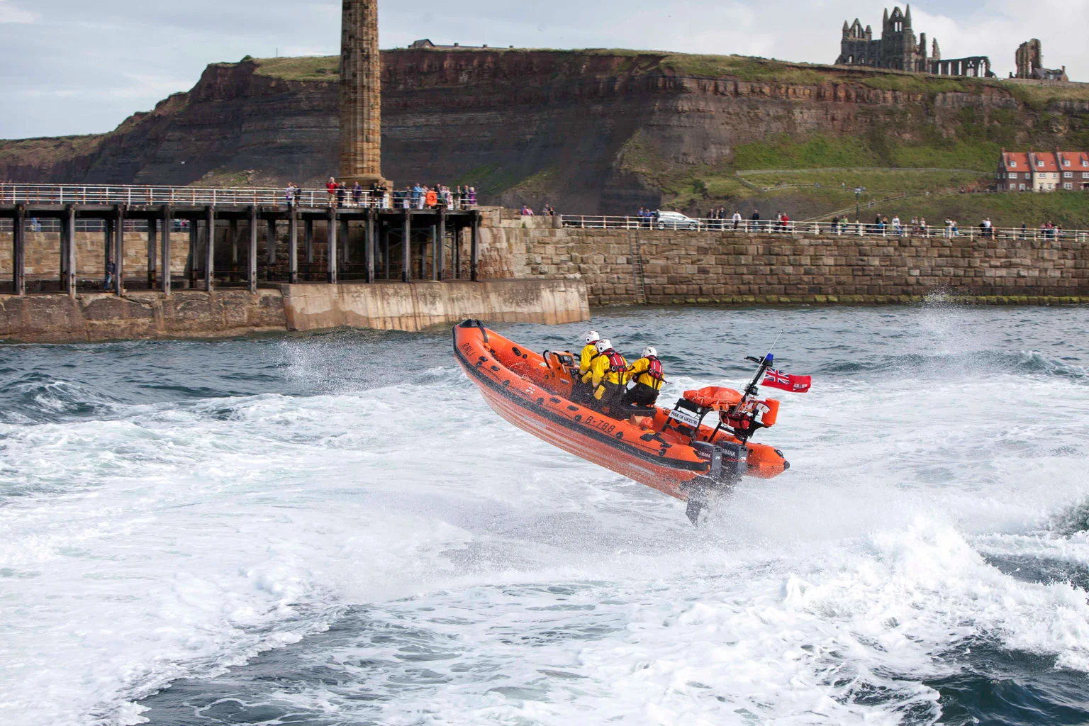 Staithes Atlantic getting some air time.