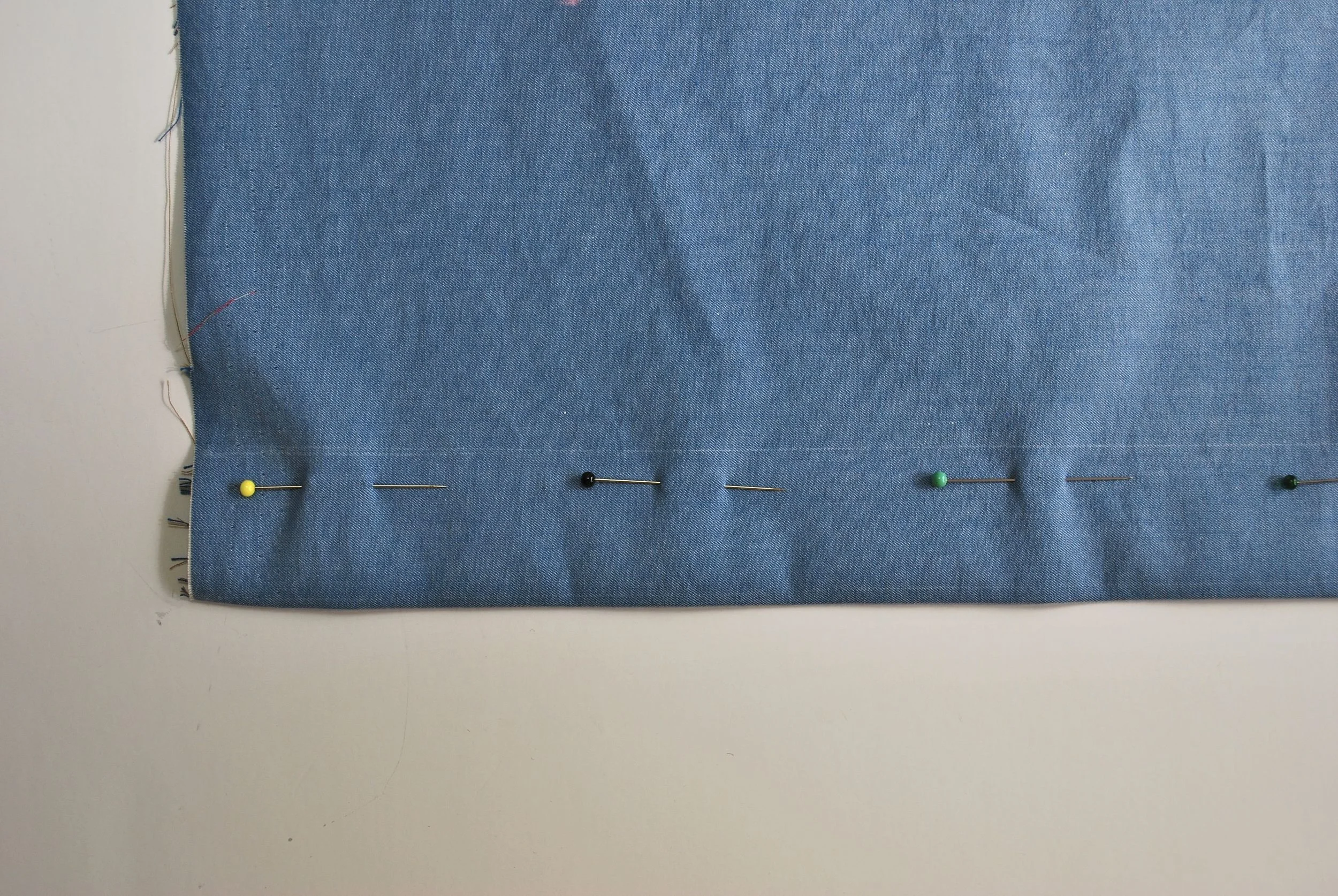 The right side of the skirt (left placket).