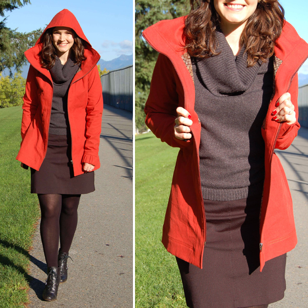 MINORU JACKET The Minoru Jacket is a zip-front weekend jacket with a secret hood hidden inside the wide collar! If you prefer, skip the hood and let the dramatic collar be the focus. Flattering raglan sleeves are comfortable and easy-to-sew, and the elastic waistline creates a slim, curve-hugging silhouette. See more.